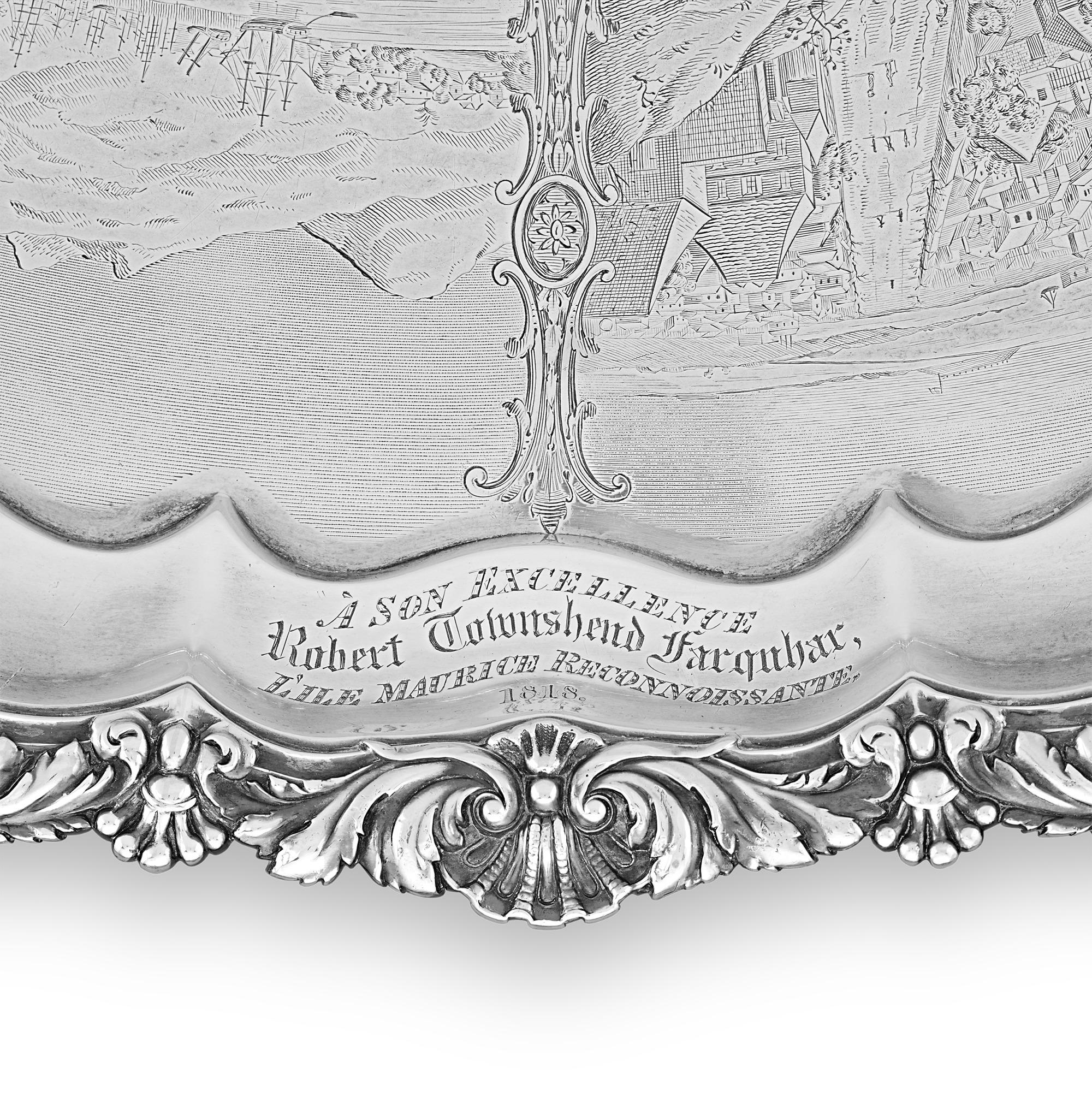 English Paul Storr Commemorative Silver Tray For Sale