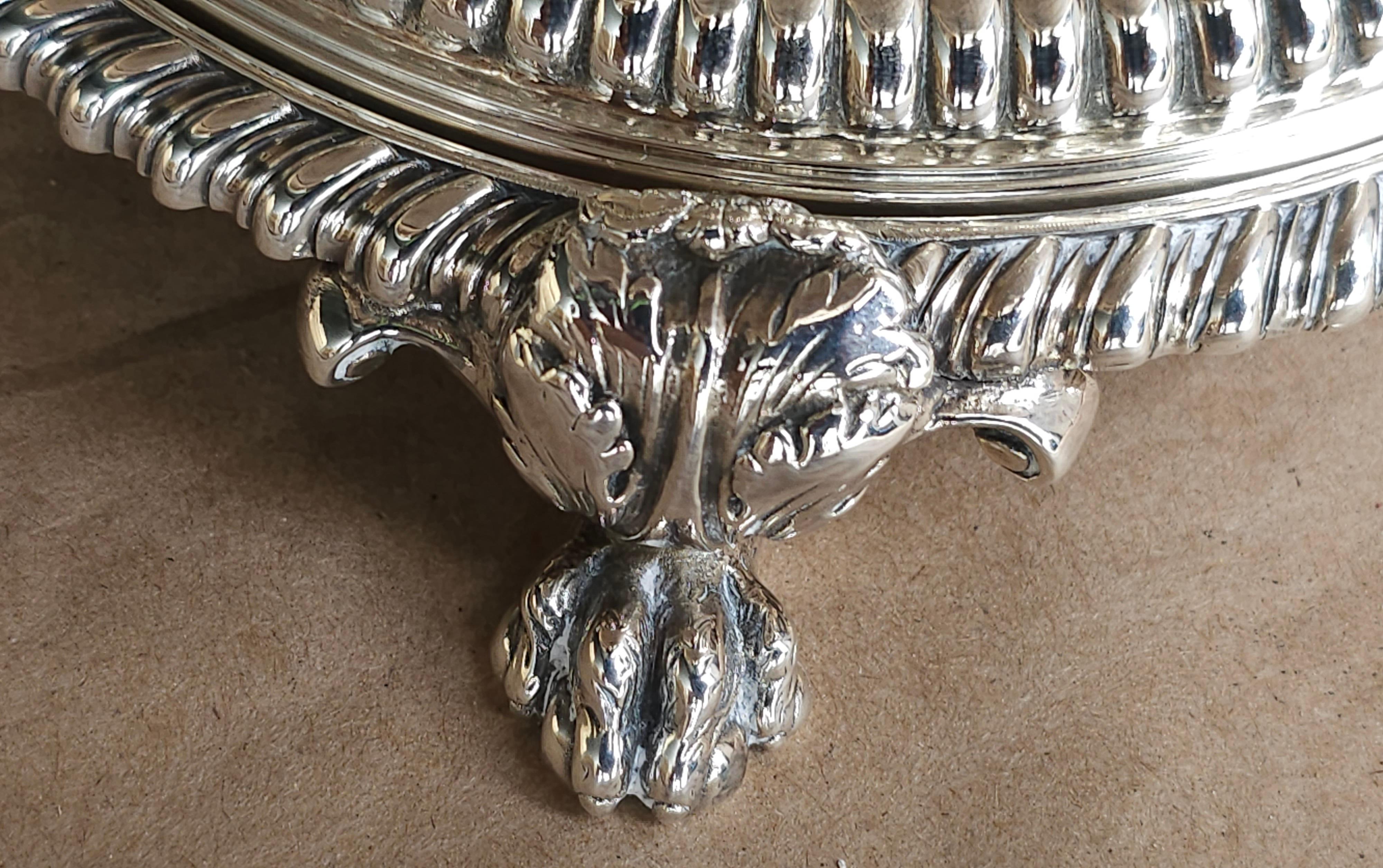 Paul Storr English Sterling Silver Covered Soup Tureen On Stand, London 1823 For Sale 6