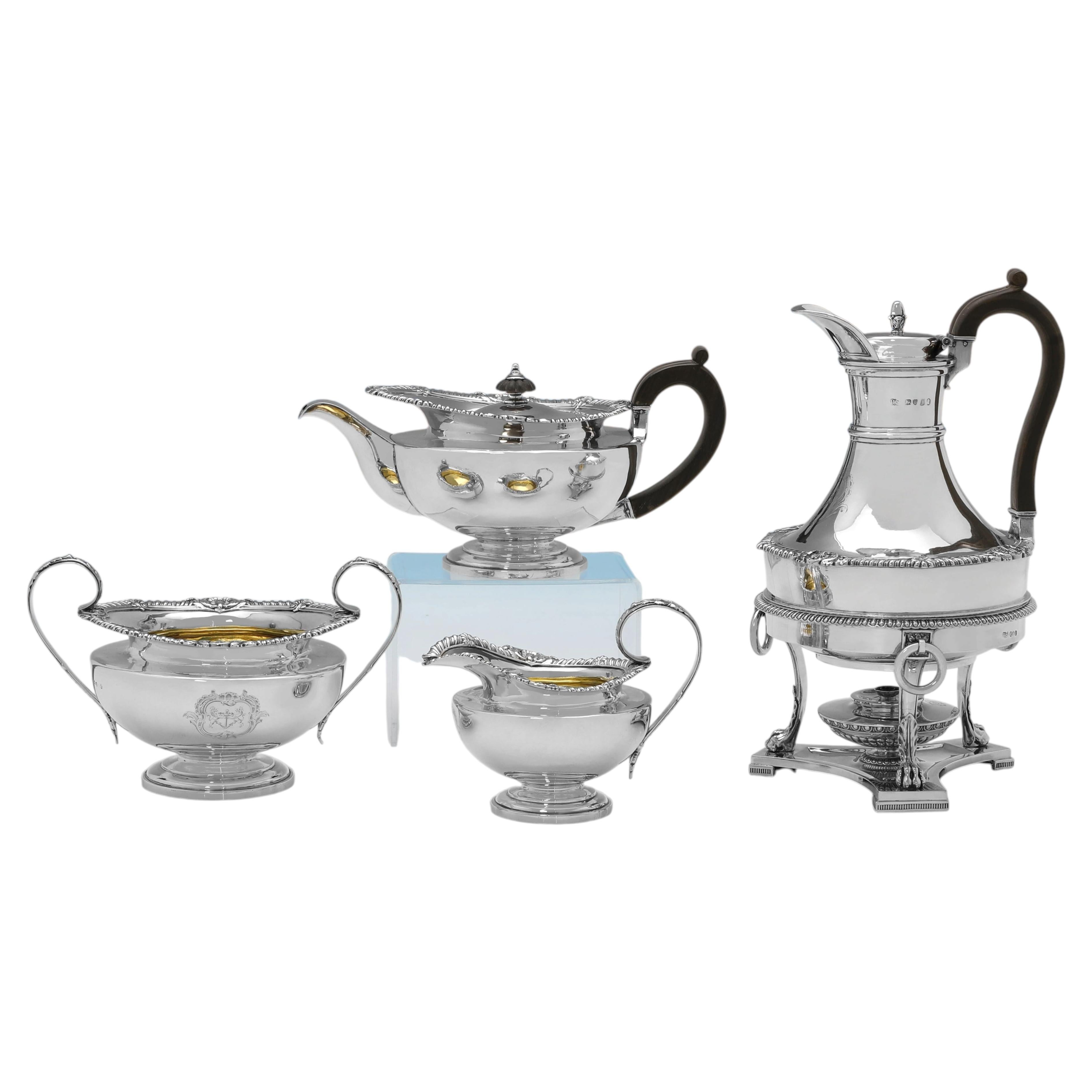 Paul Storr - Regency Sterling Silver Tea and Coffee Service, London 1814