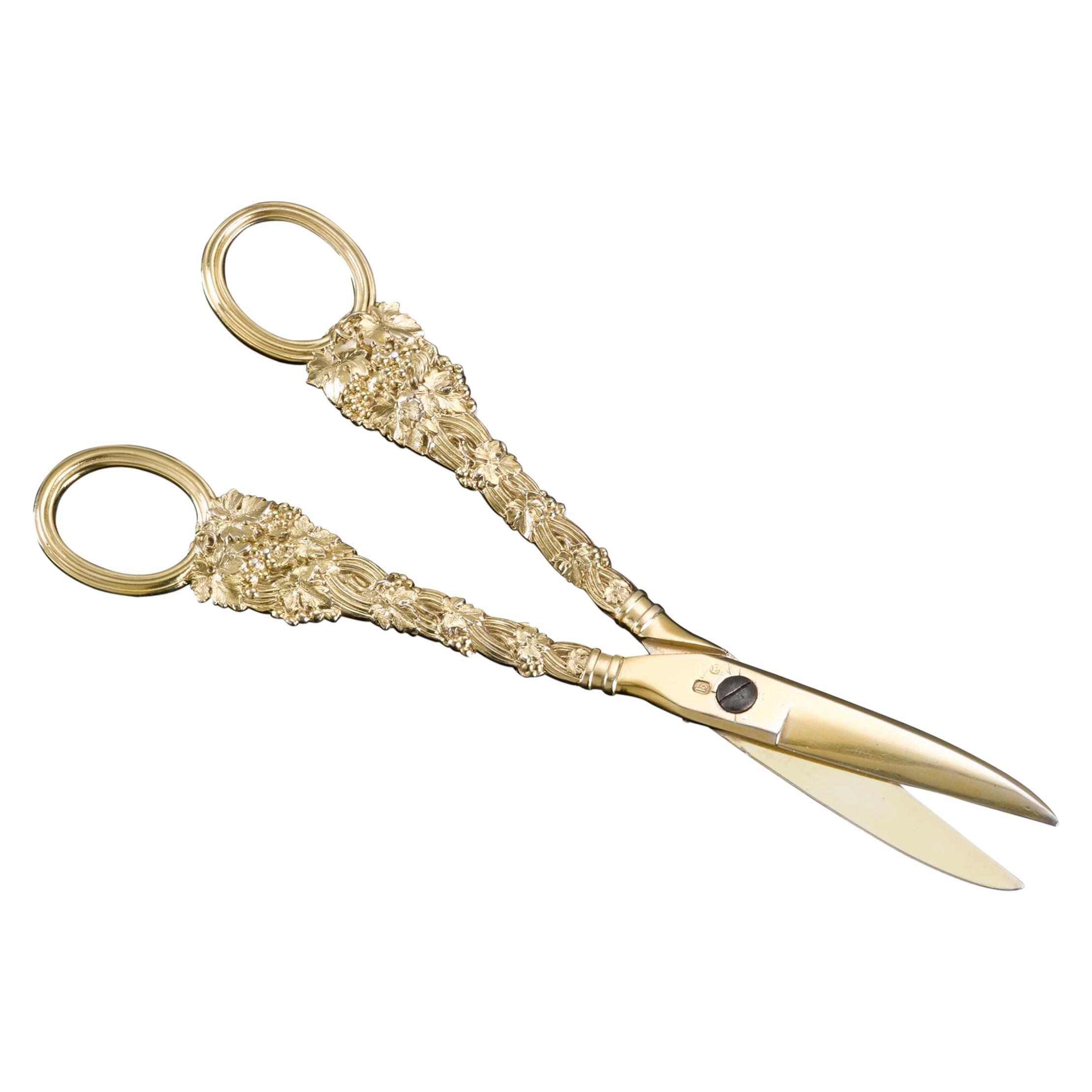 Paul Storr Silver-Gilt Grape Shears