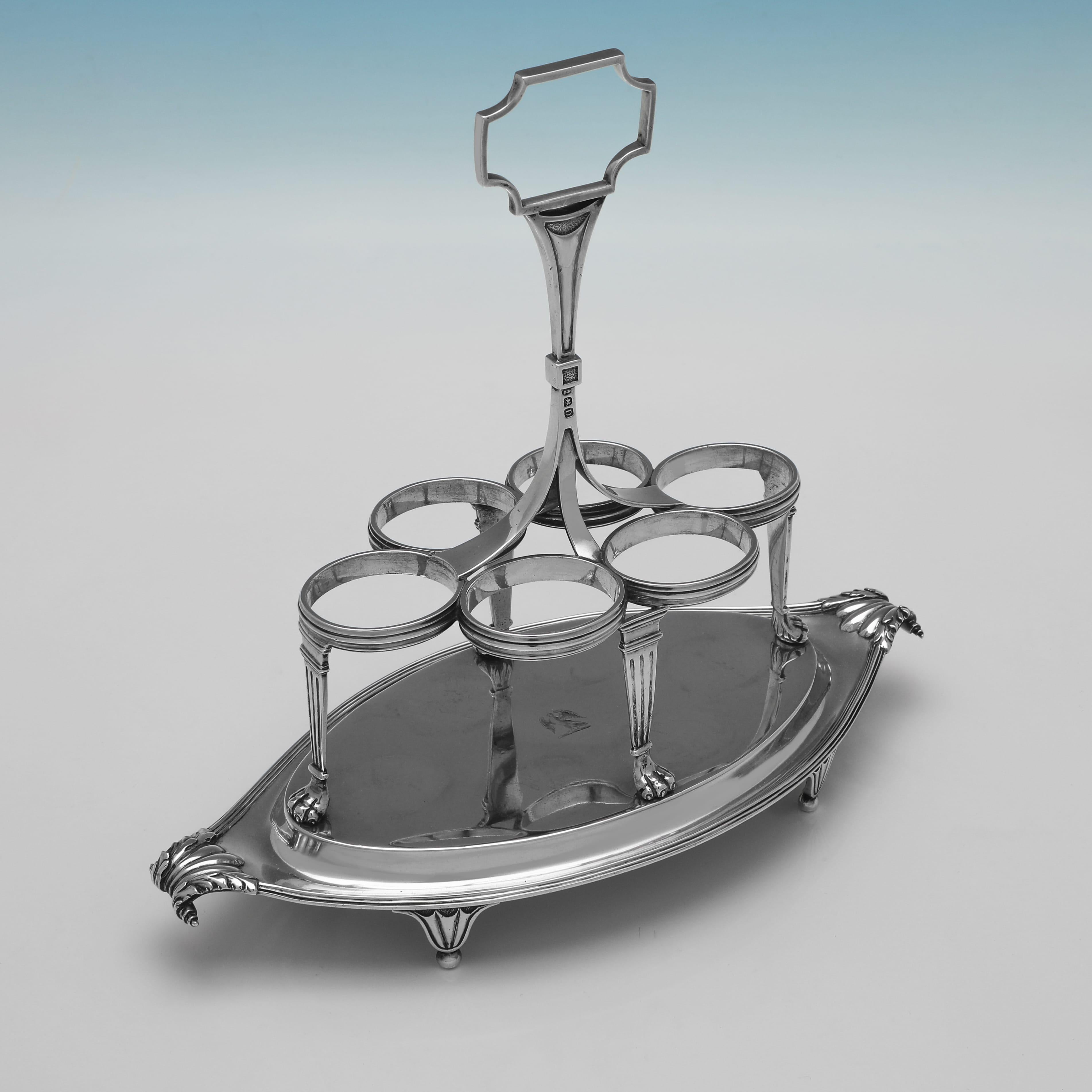 Paul Storr - Set aus Sterlingsilber und geschliffenem Glas aus dem Jahr 1799 (Englisch) im Angebot