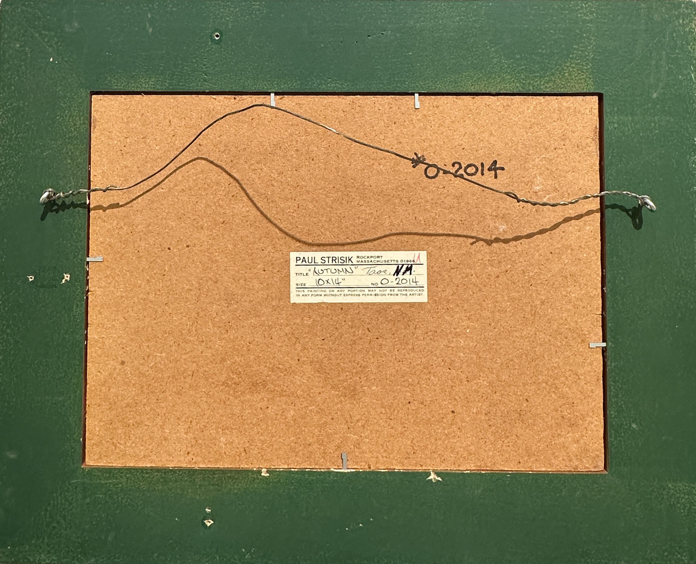 Paul Strisik Fall Landscape – Original Oil on Board, Stream and Foliage Scene im Angebot 4