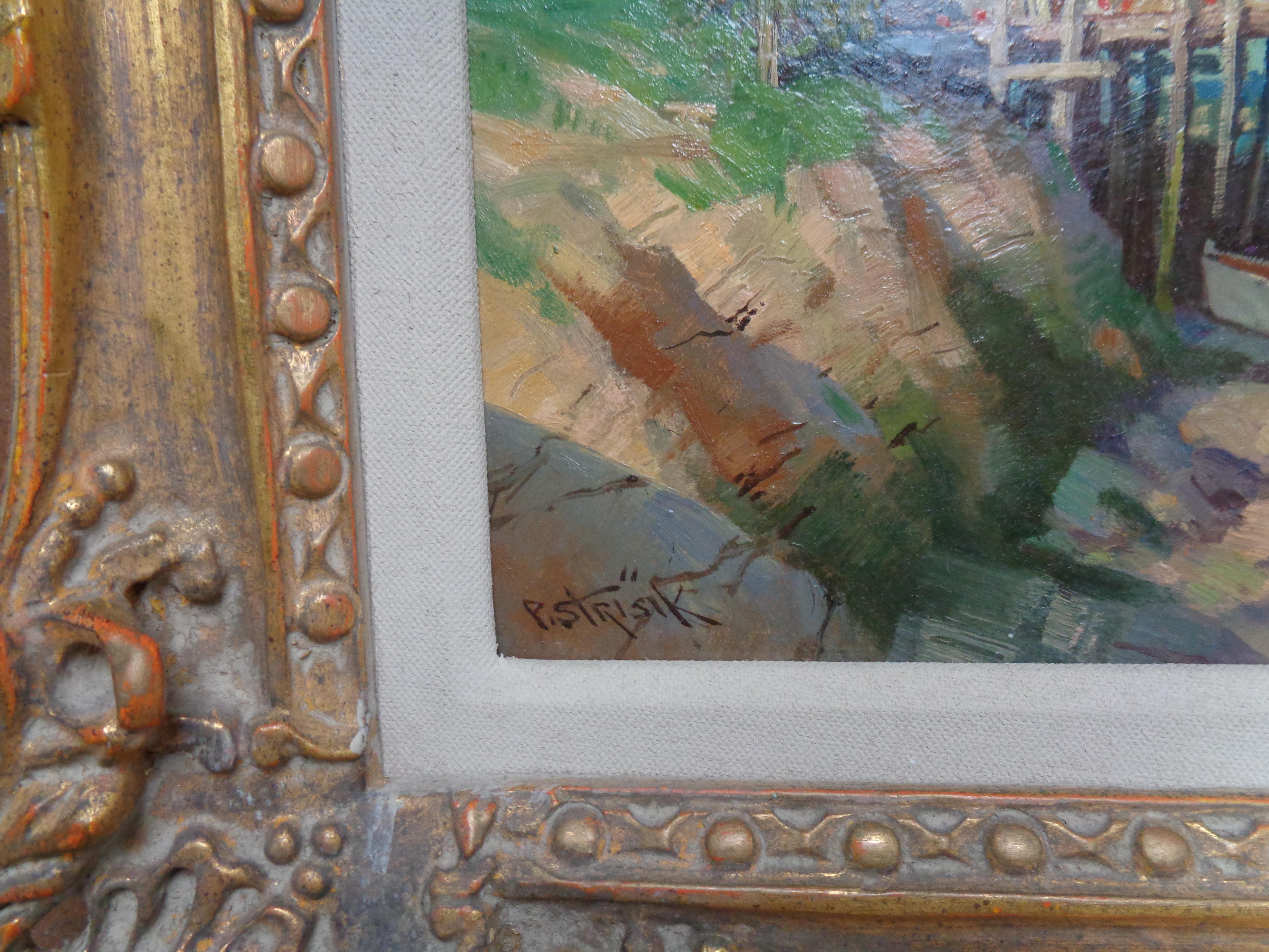 Paul Strisik Pintura marina Impresionista americano Academia Nacional Rockport en venta 4