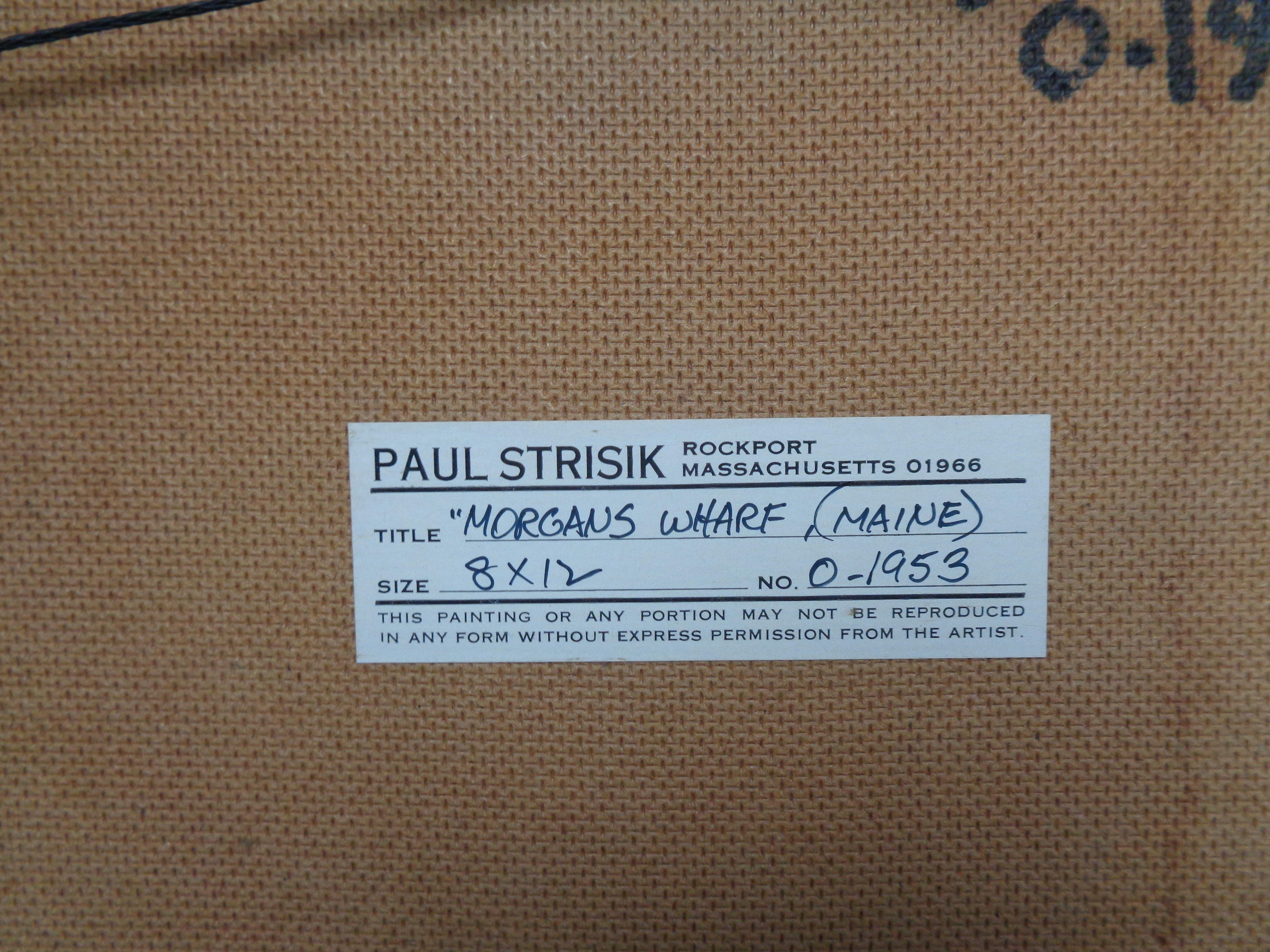 Paul Strisik Pintura marina Impresionista americano Academia Nacional Rockport en venta 6