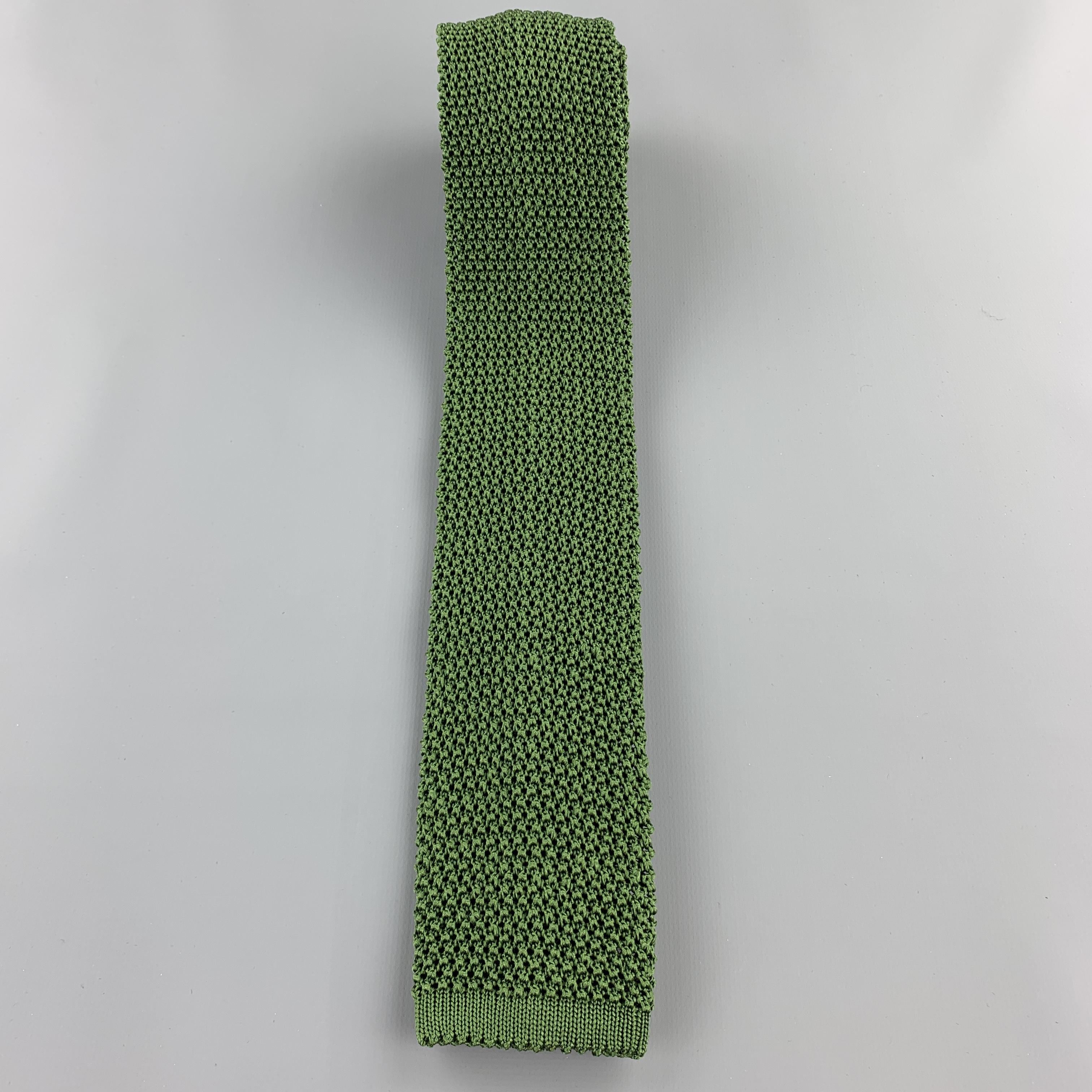 olive green knit tie