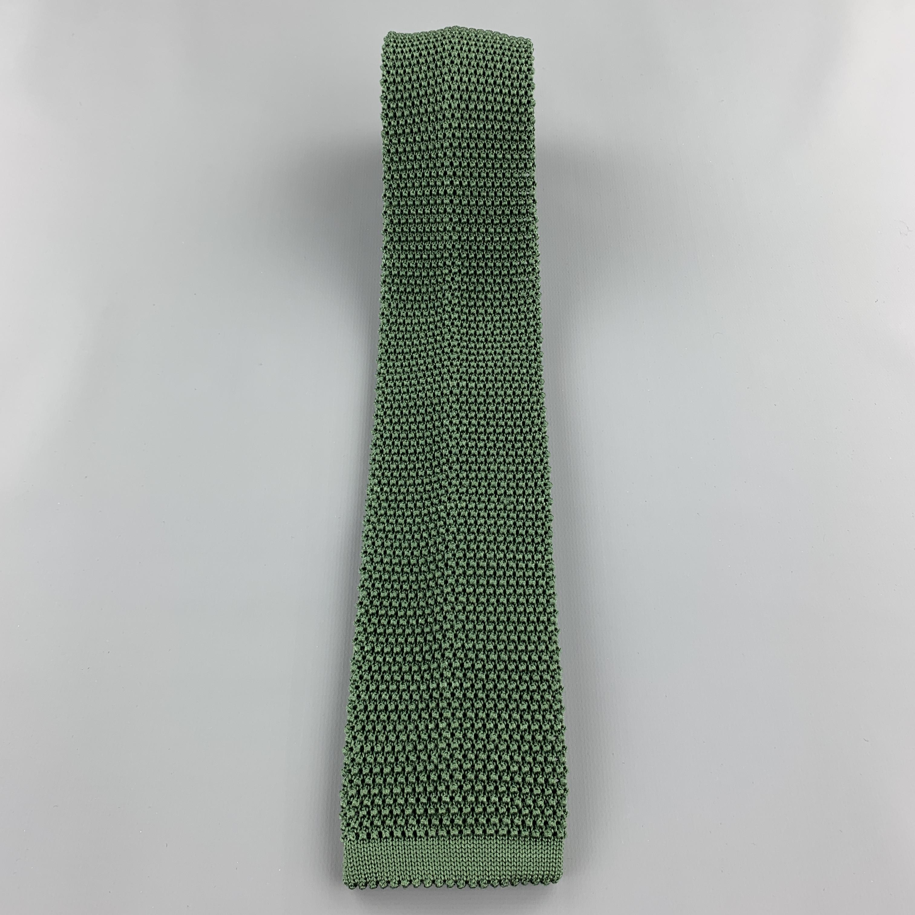 forest green knit tie