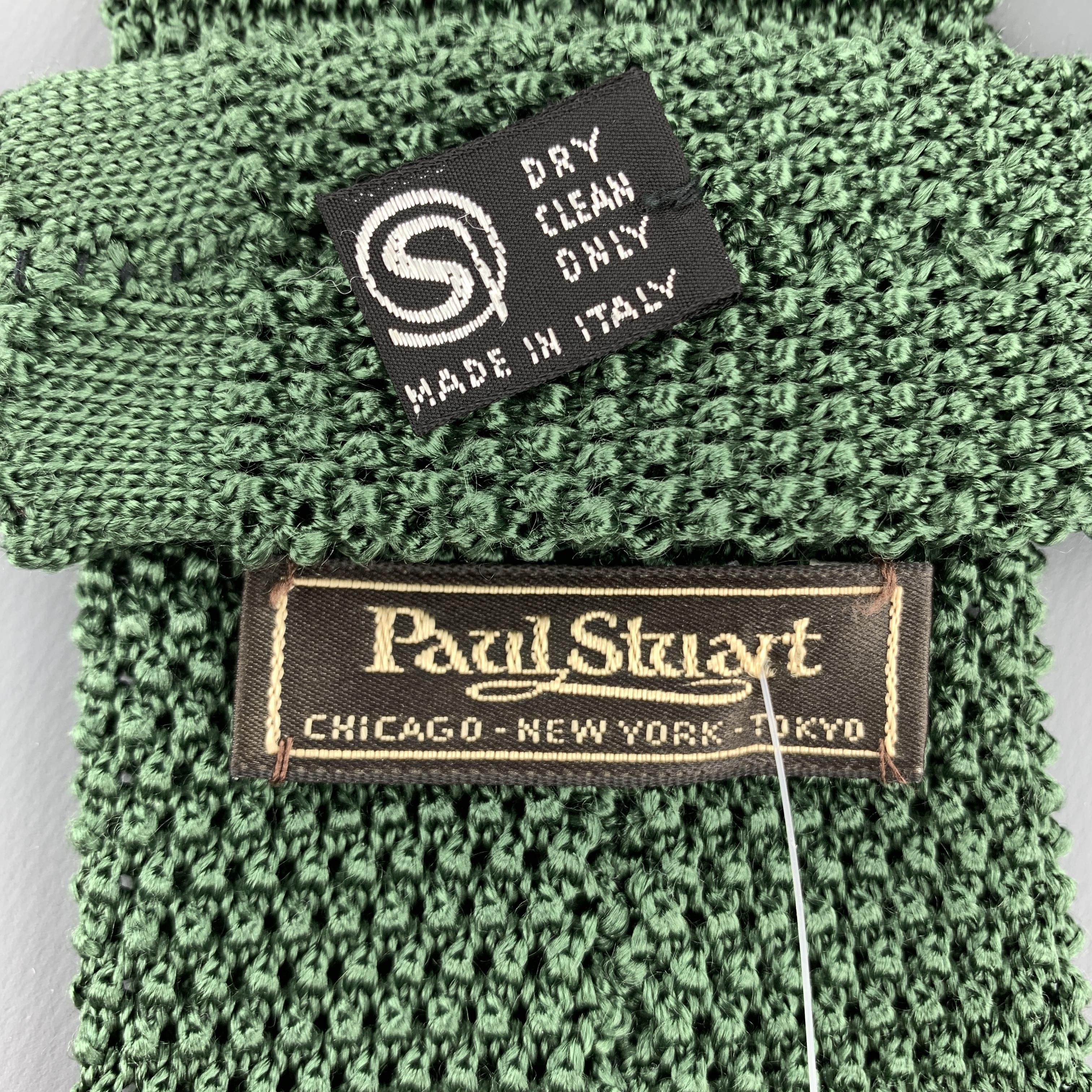 forest green knitted tie