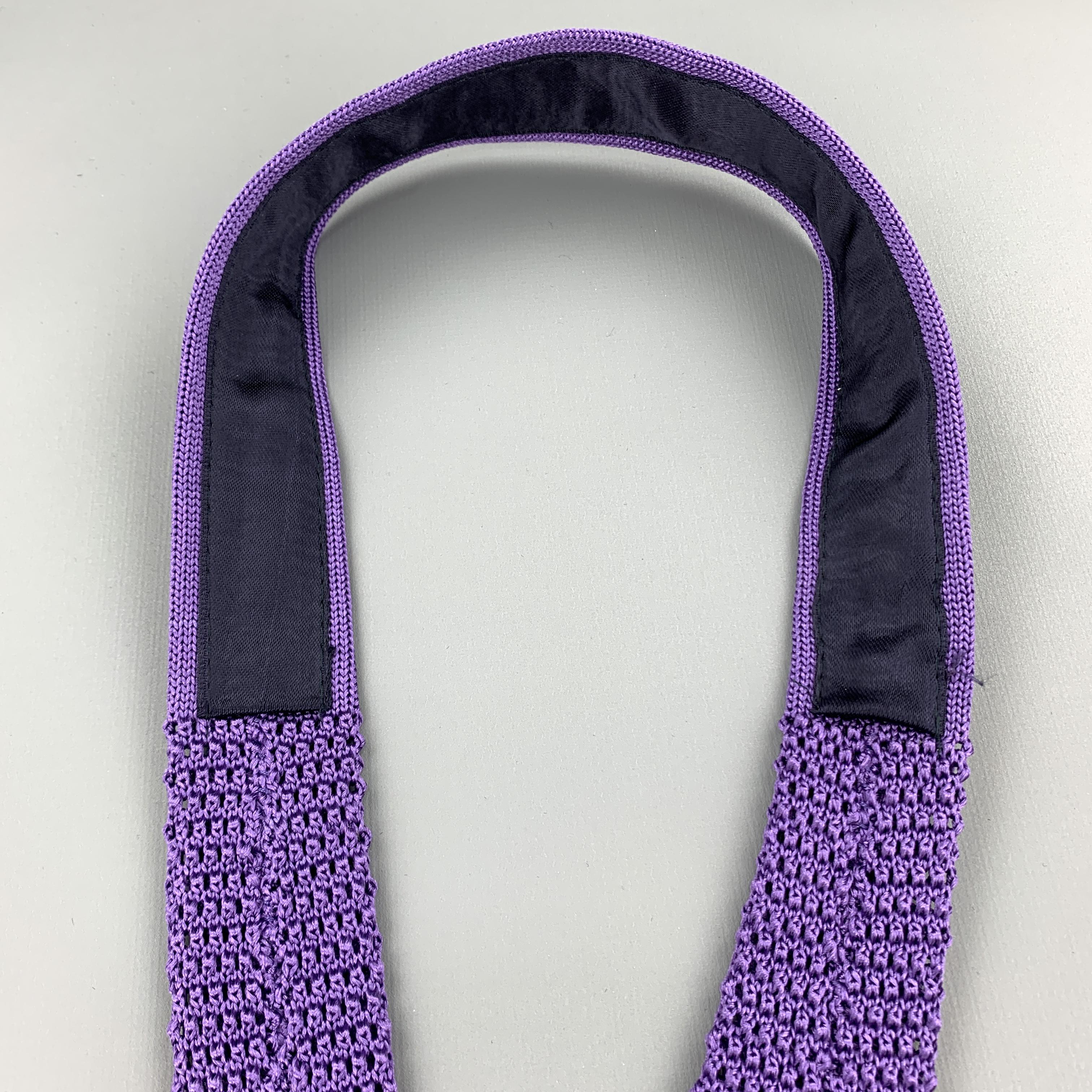 Men's PAUL STUART Purple Silk Textured Knit Tie
