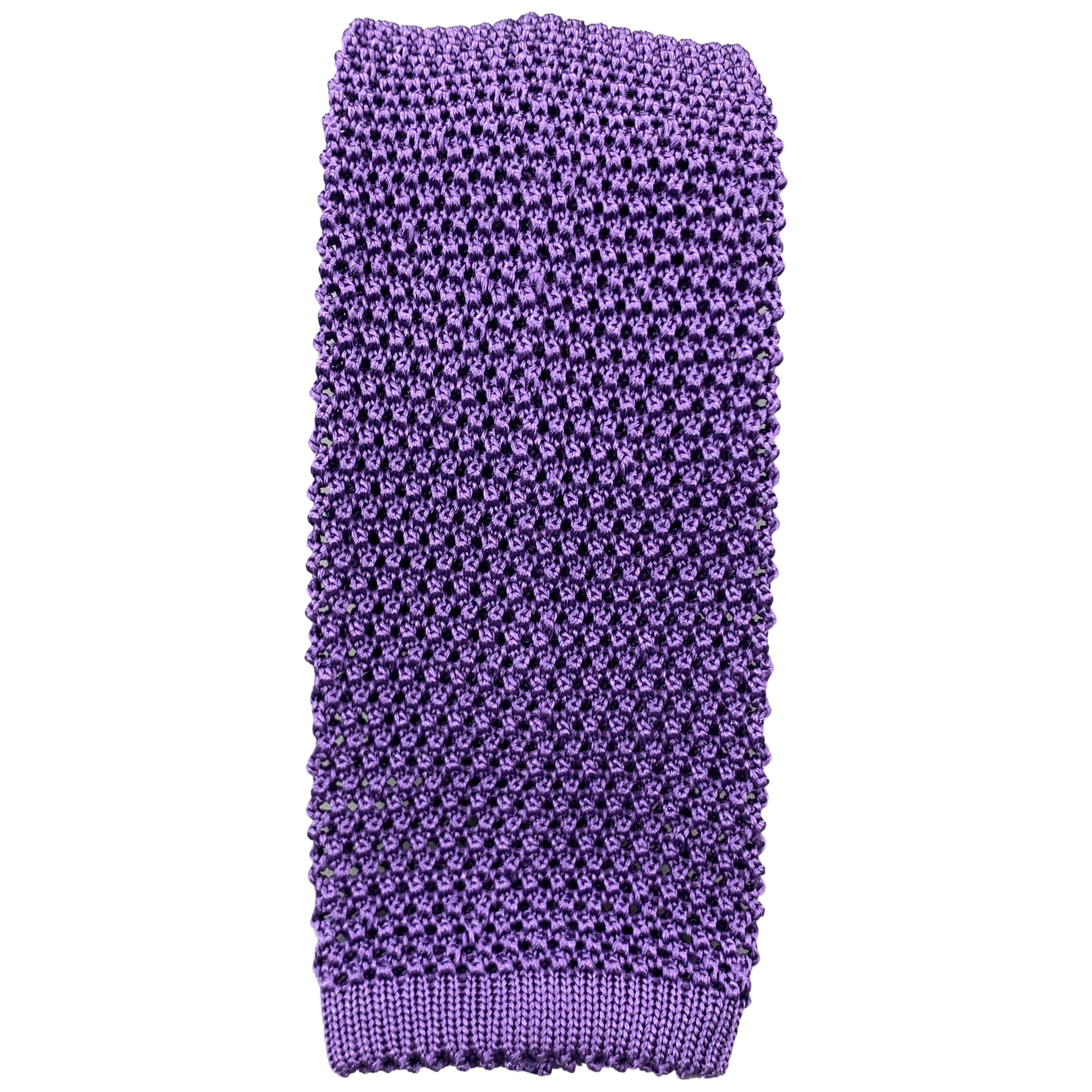 PAUL STUART Purple Silk Textured Knit Tie