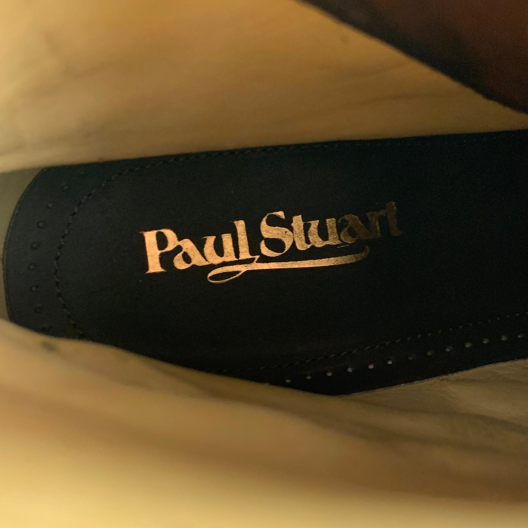 PAUL STUART Size 11 Brown Antique Leather Split Toe Boots In Good Condition In San Francisco, CA