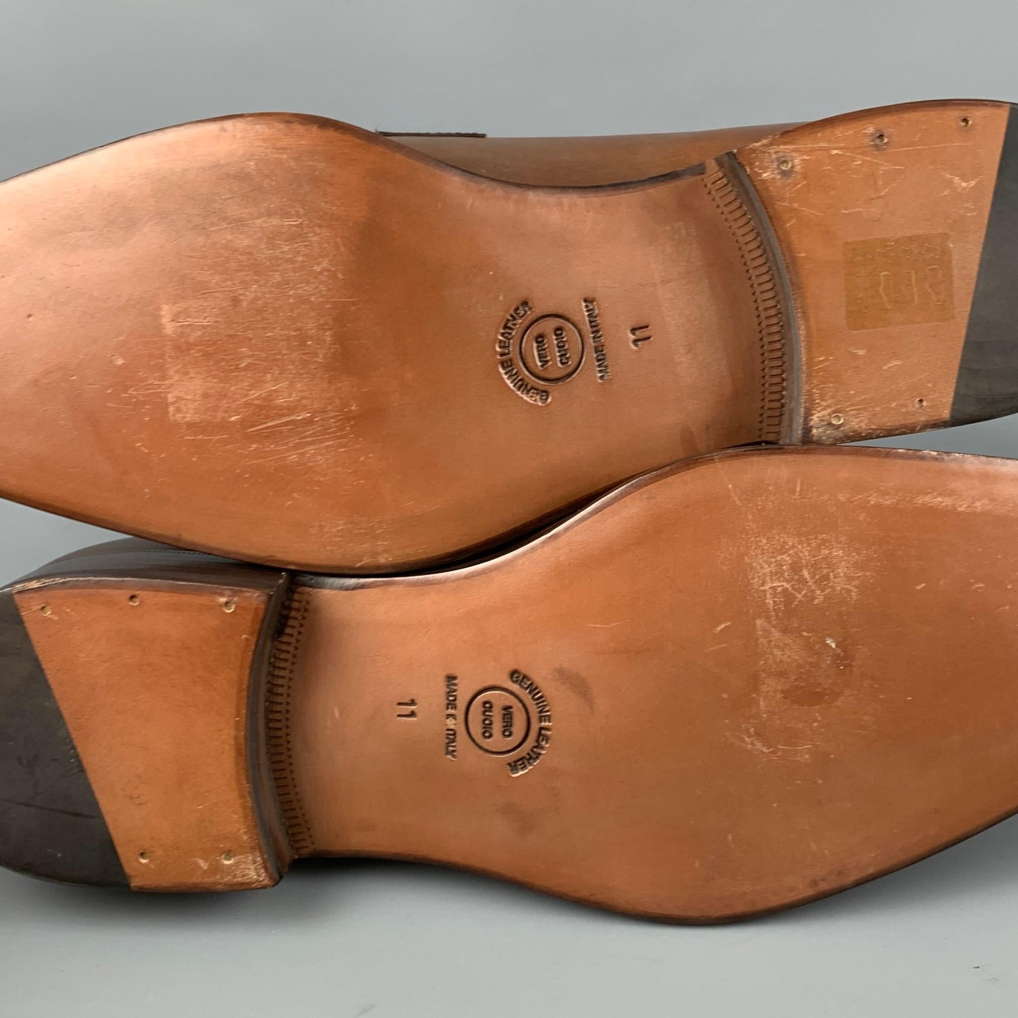 PAUL STUART Size 11 Brown Antique Leather Split Toe Boots 1