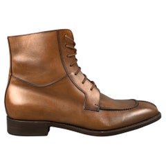 PAUL STUART Size 11 Brown Antique Leather Split Toe Boots