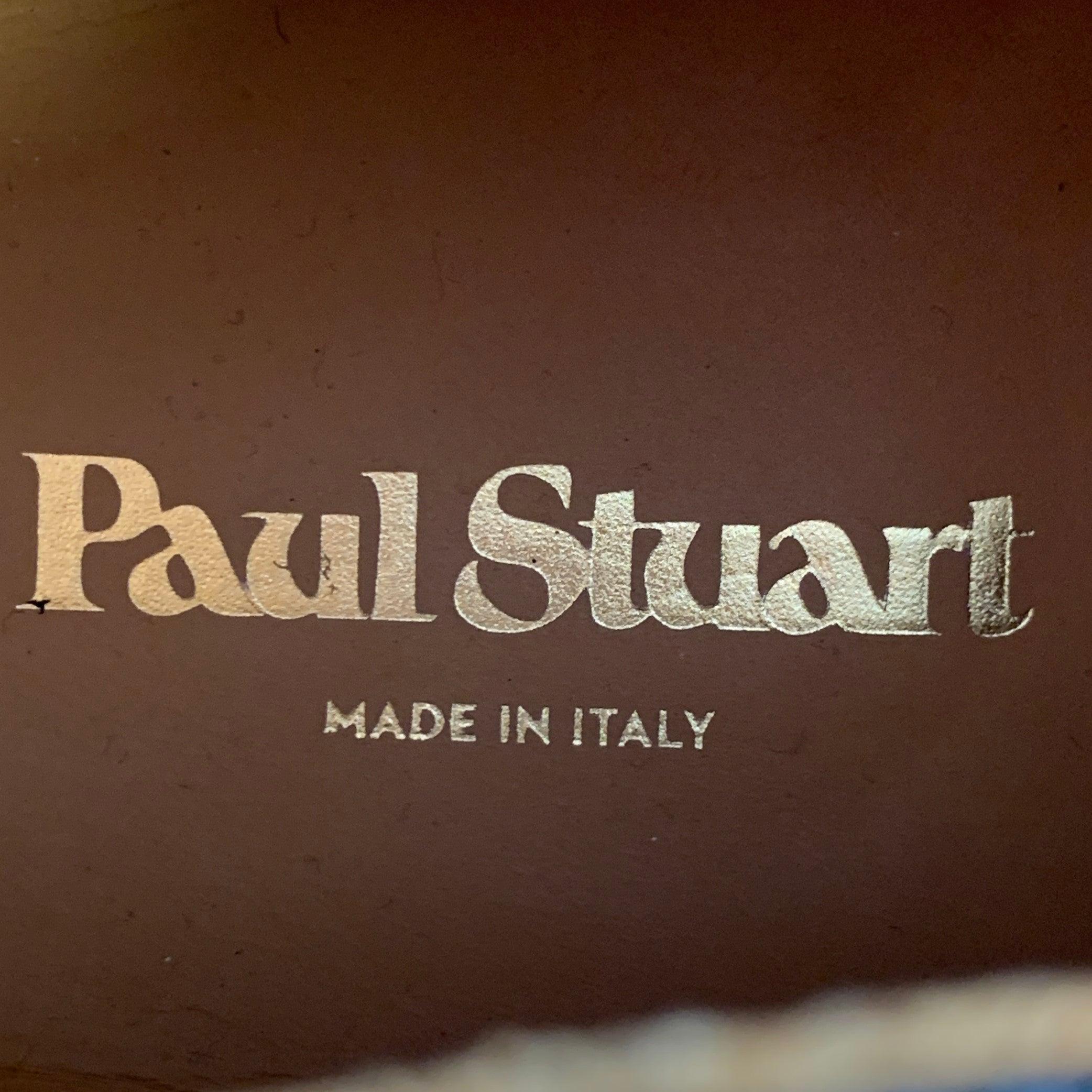 PAUL STUART Botas con cordones de piel de grano de guijarro negro Linc talla 11 en venta 2