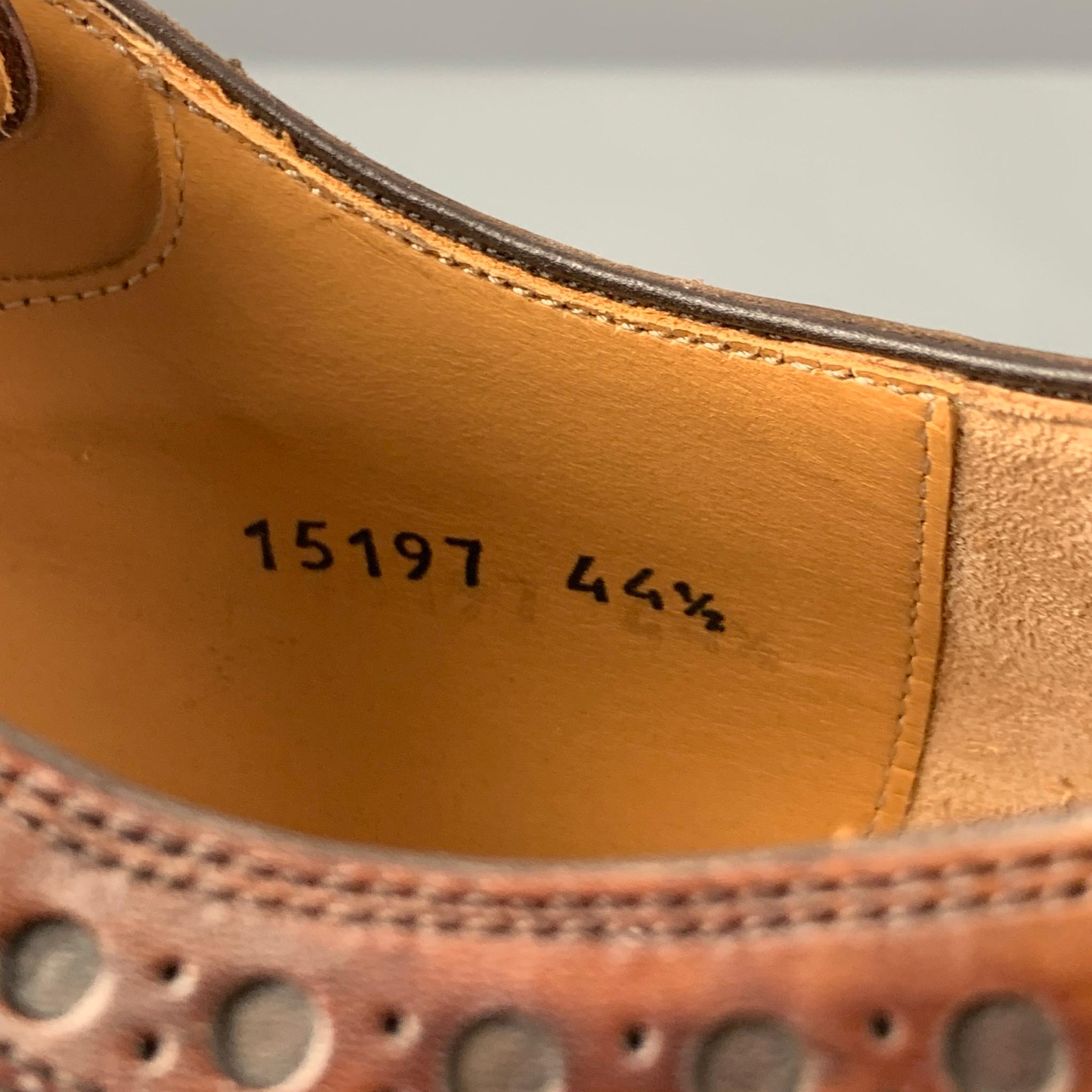PAUL STUART Size 11.5 Brown Antique Leather Double Monk Strap Loafers 2