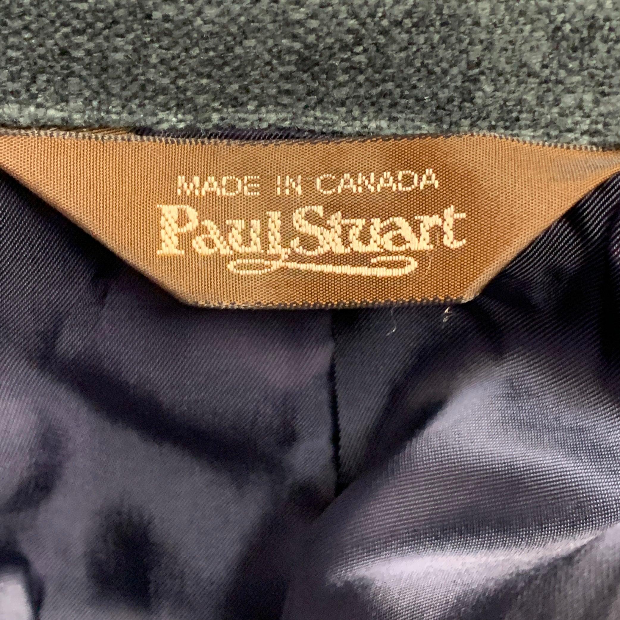 PAUL STUART Größe 40 Grüner einreihiger Sportmantel aus Seide und Kaschmir 1