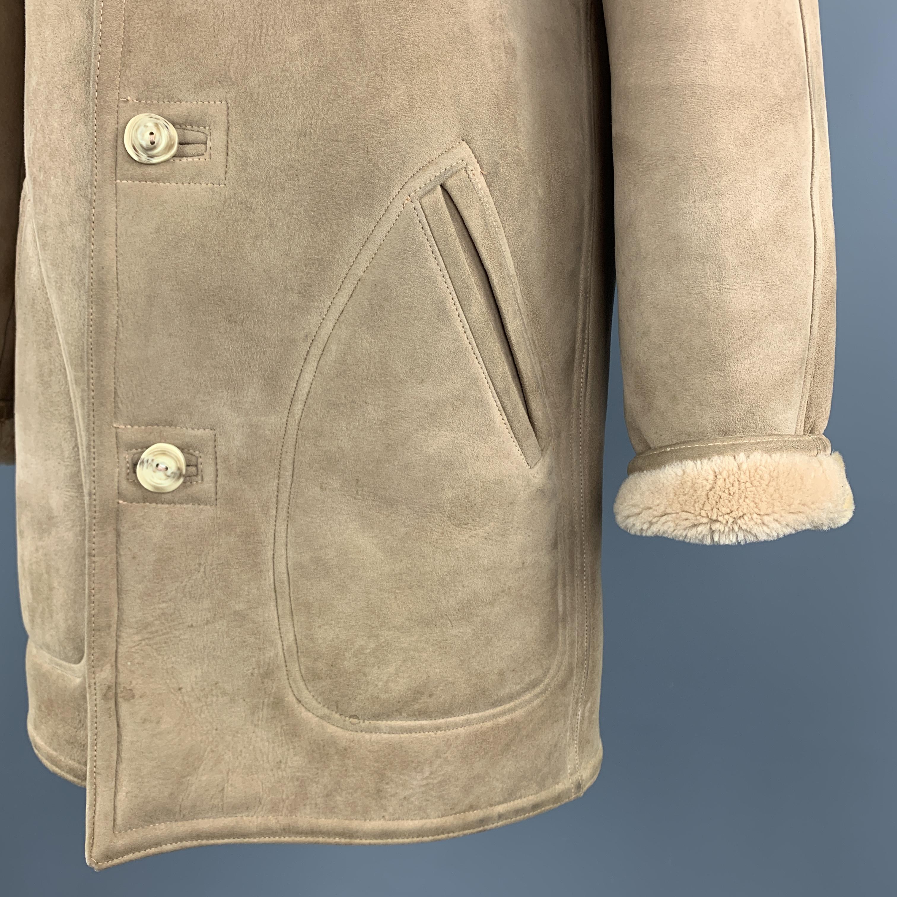 tan lapel coat