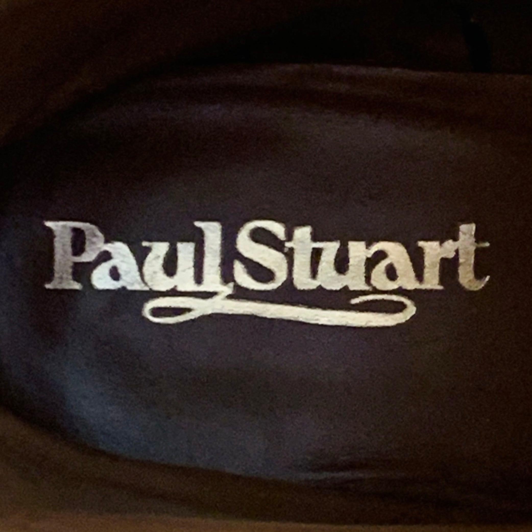 PAUL STUART Taille 7.5 Bottes d'équitation en cuir noir et tan avec fermeture à glissière latérale en vente 1