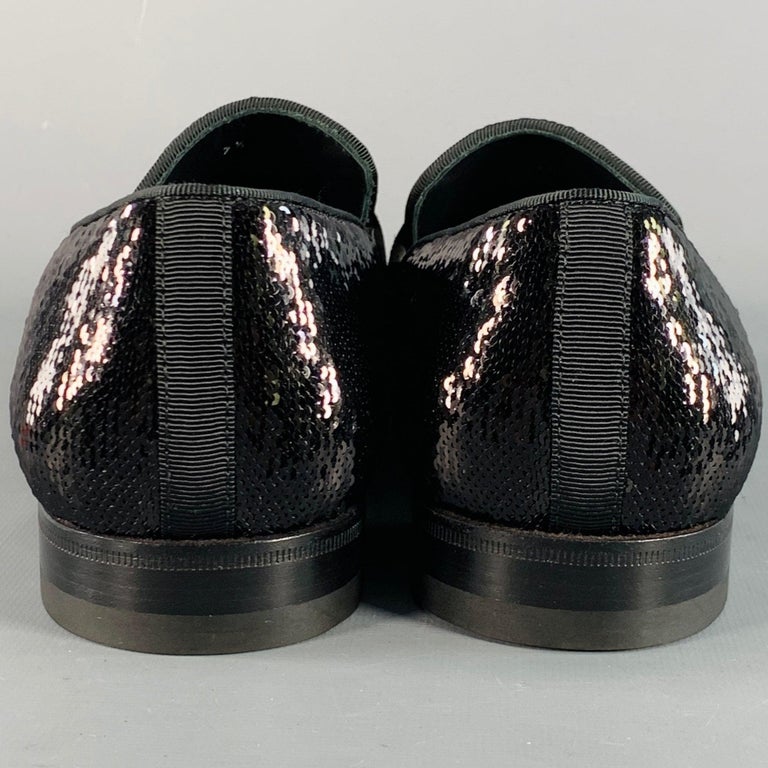 $795 NIB Paul Stuart Black Crushed Velvet Loafers Slip On Dress Shoes US 11.5 D PHINEAS COLE BLACK VELVET LOAFERS SLIPPERS $500 12 TUXEDO  main image 2