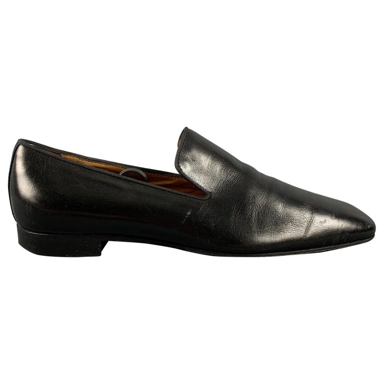 PAUL STUART Size 9.5 Black Leather Loafers For Sale at 1stDibs