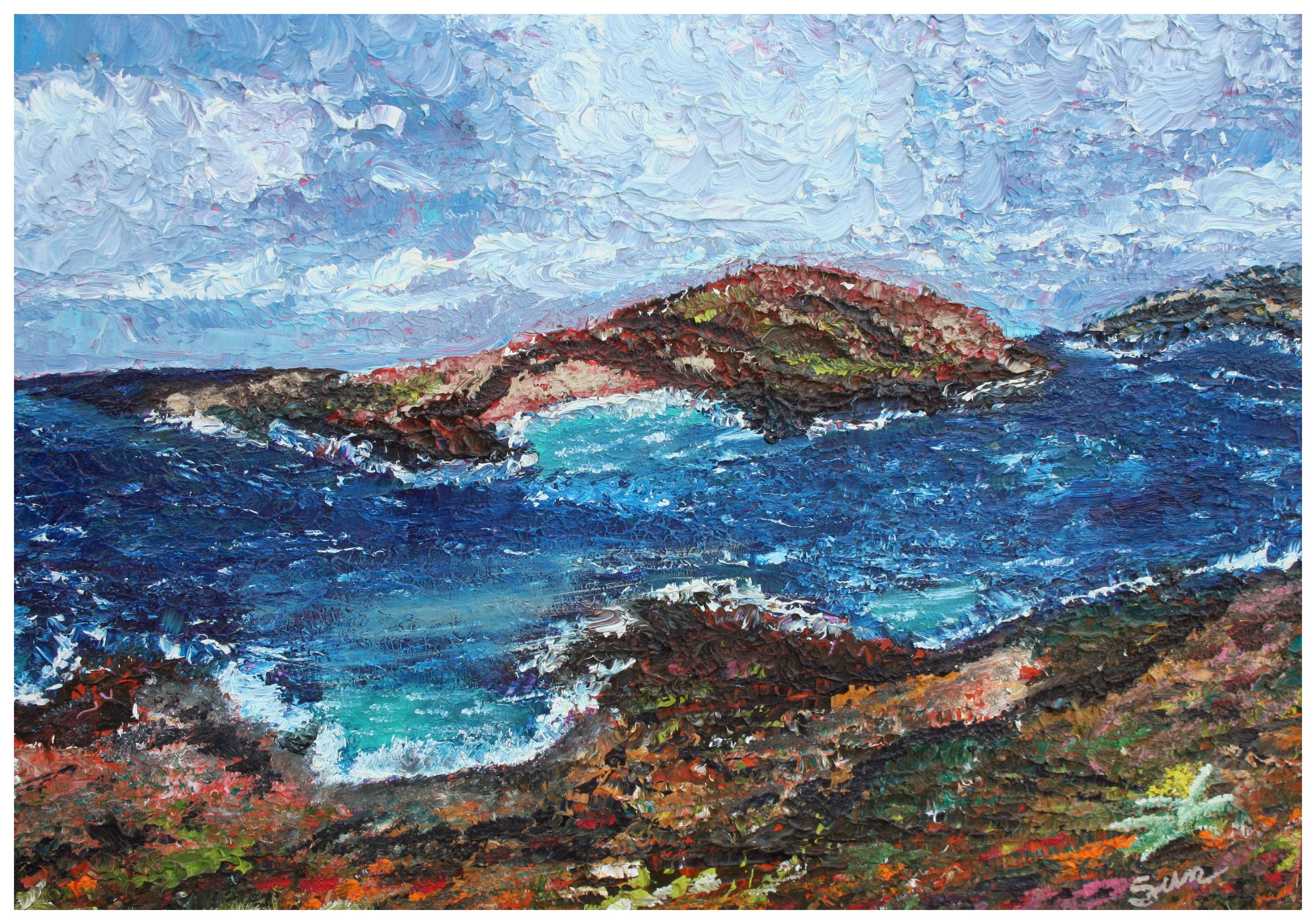 Puentes Naturales Paisaje Impasto - Painting de Paul Sunseri
