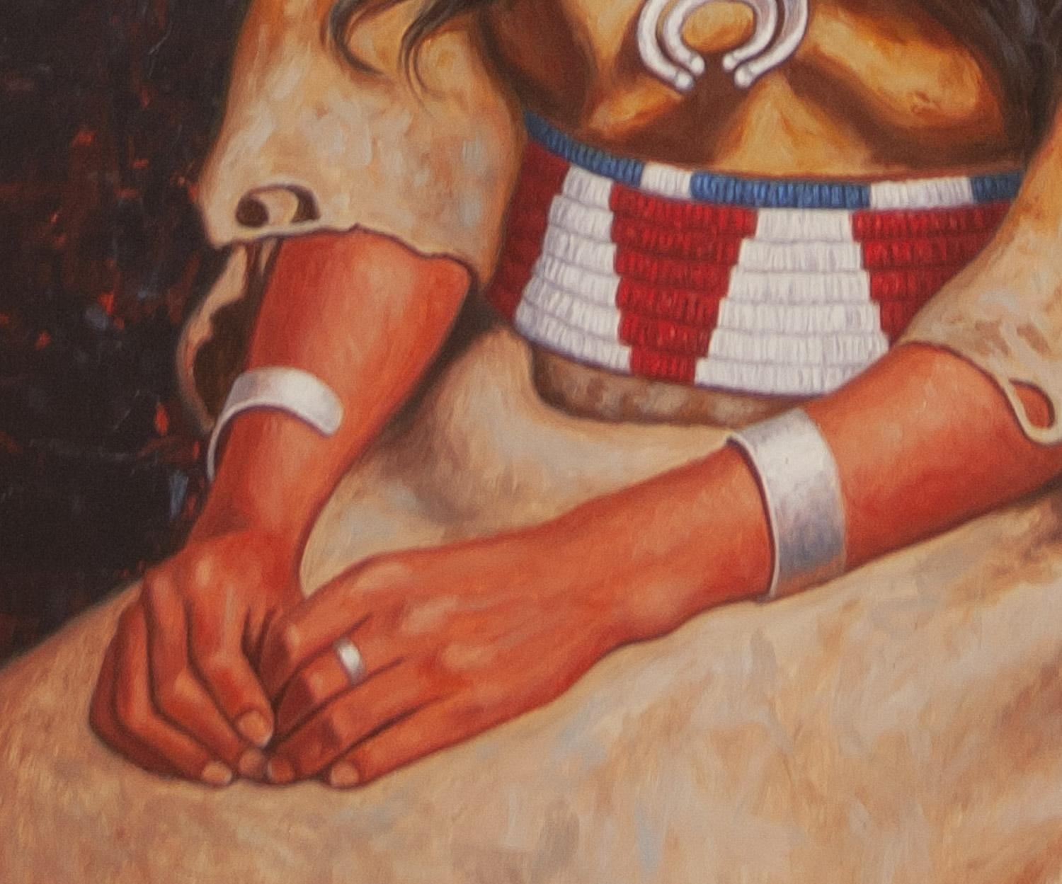  Portrait of Loti-kee-yah-tede of the Laguna Pueblo by Paul Surber  For Sale 1