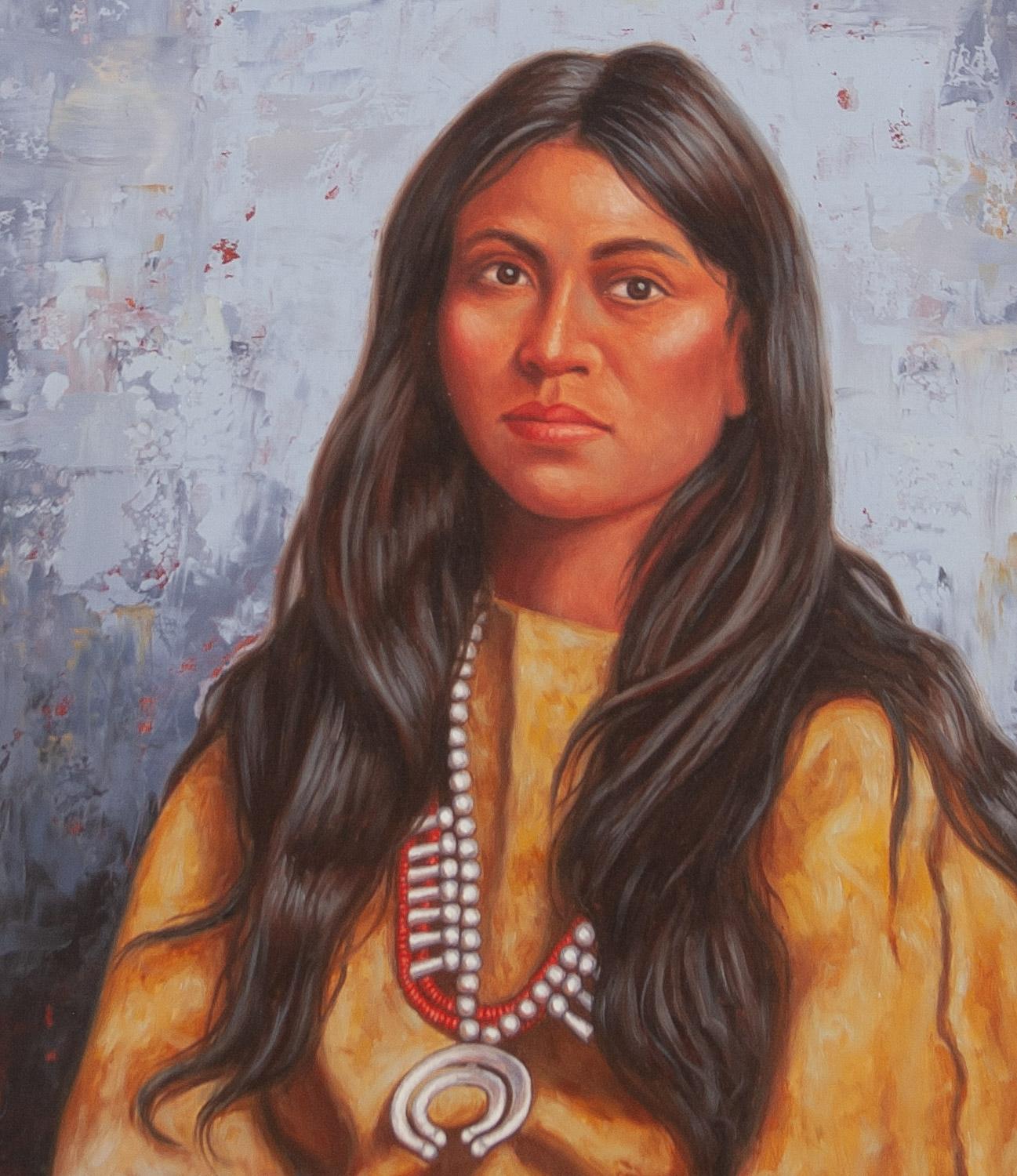  Portrait of Loti-kee-yah-tede of the Laguna Pueblo by Paul Surber  For Sale 2