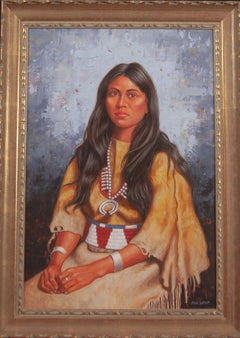 Vintage  Portrait of Loti-kee-yah-tede of the Laguna Pueblo by Paul Surber 