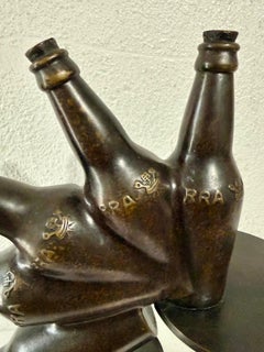 Pop Art Bronze Sculpture Paul Suttman Bottles for Marcel Duchamp Surrealist Art