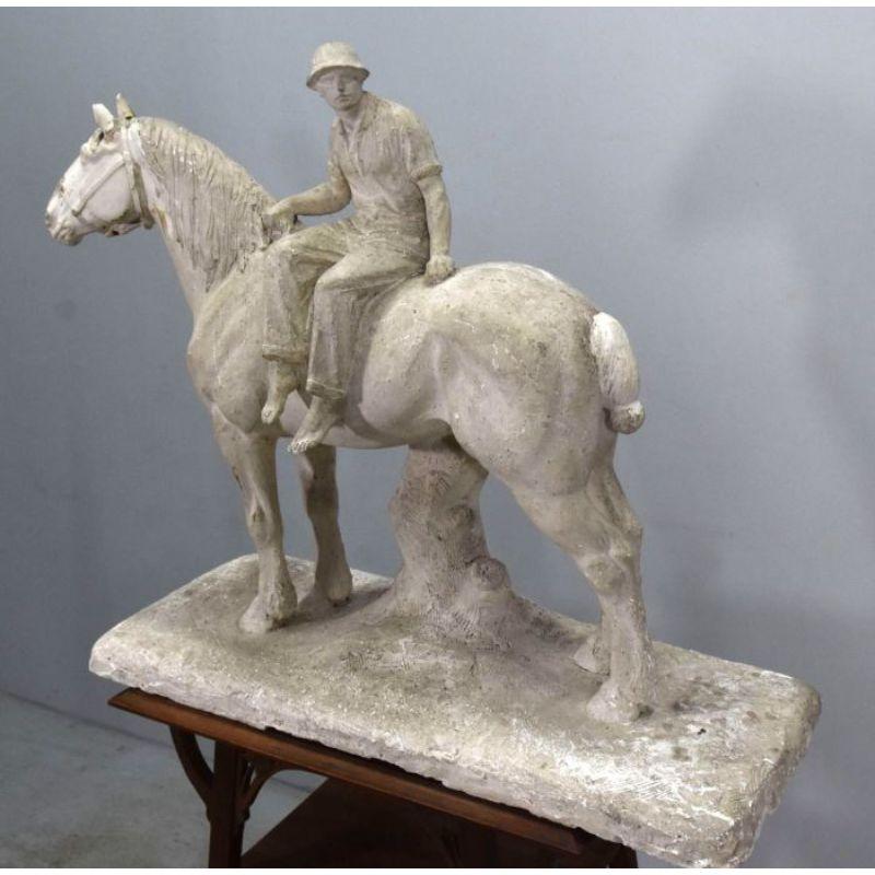 Rare workshop plaster by Paul Sylvestre representing a rider (horse's ears reattached) measuring 62 cm high for a length of 70 cm and 27 cm deep.

Additional information:
Material: Patinated plaster
Style: 1900 early 20th century.