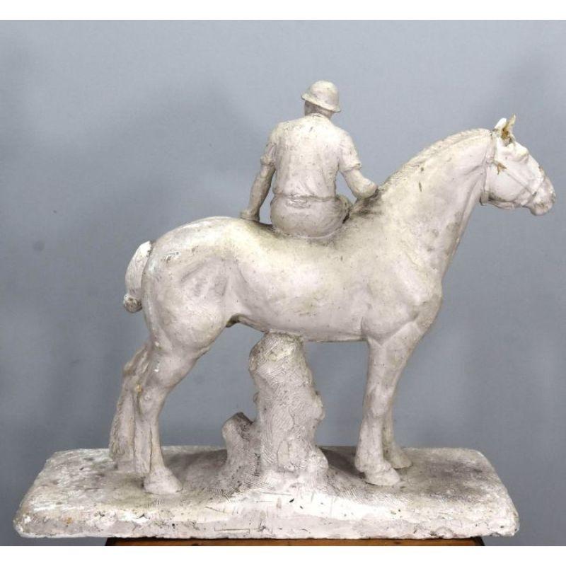 Dipinto Gesso dell'atelier Paul Sylvestre raffigurante un cavaliere in vendita