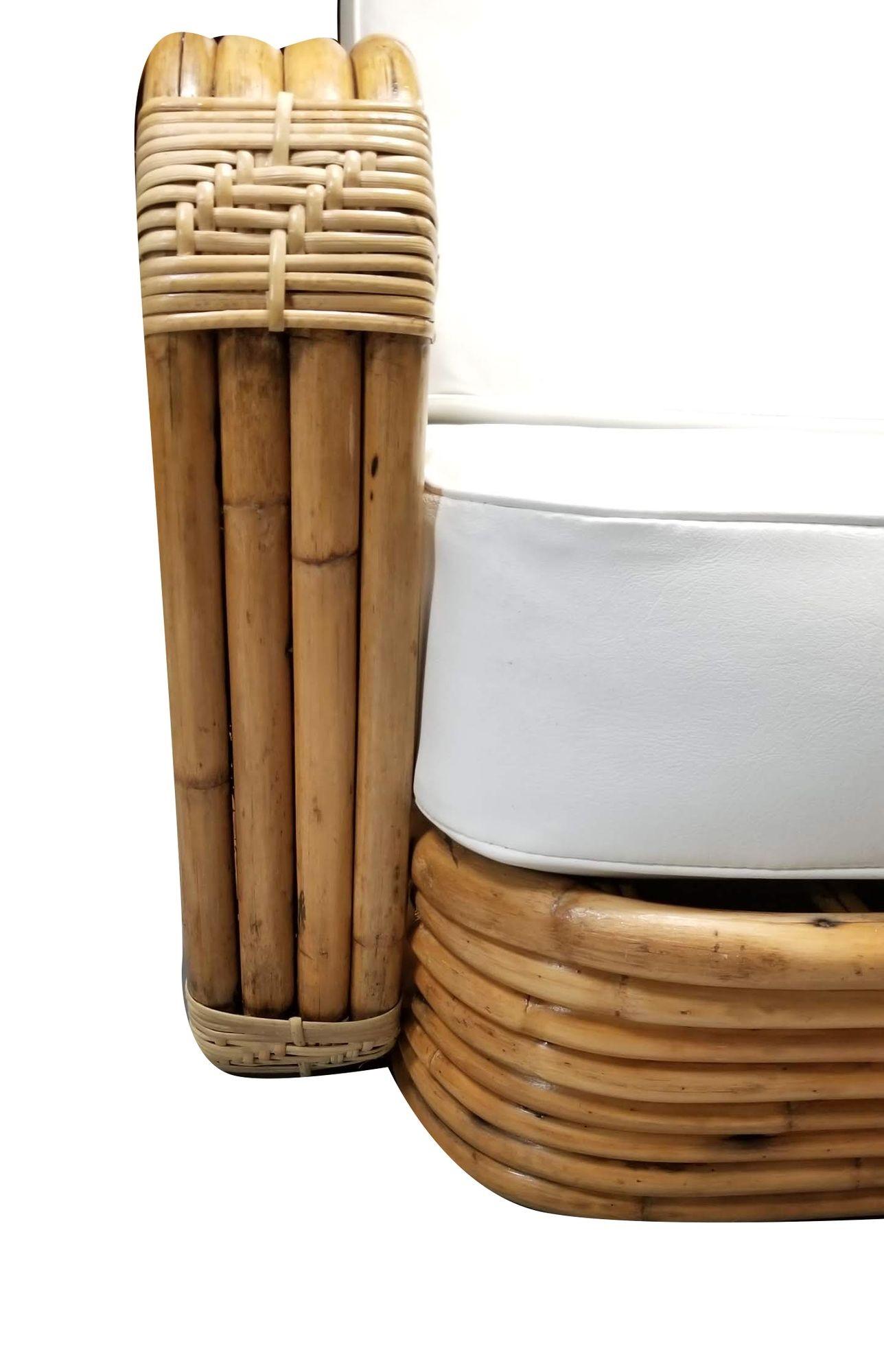 Milieu du XXe siècle Paul T. Frankl, banquette carrée à dos rond Pretzel à 4 brins en vente