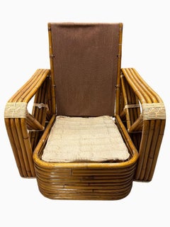 Paul T. Frankl 4-Strand Square Pretzel Square-Back Lounge Chair