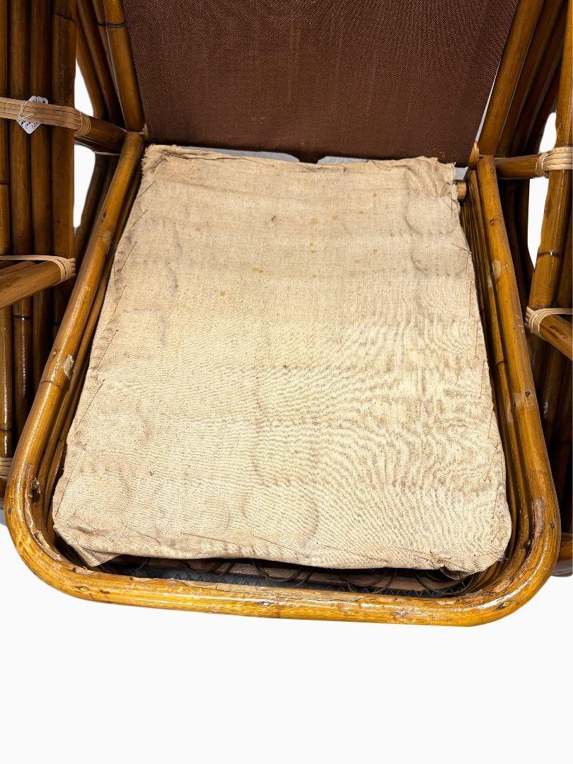Paul Frankl, sedia a sdraio con schienale quadrato e pretzel quadrati a 4 fili in vendita 1