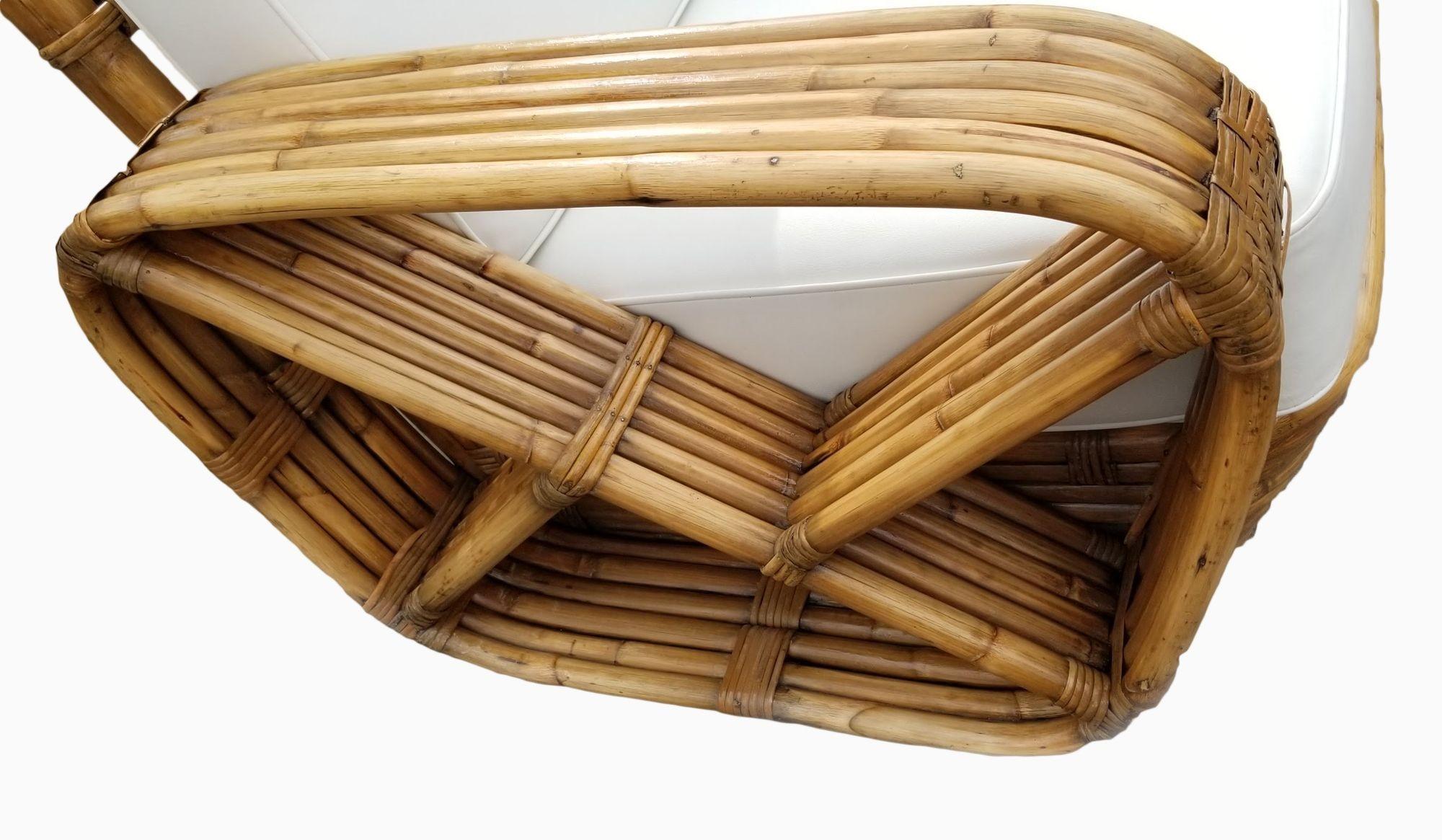 Paul T. Frankl 6-Strand Square Pretzel Round-Back Settee and Lounge Chair 5