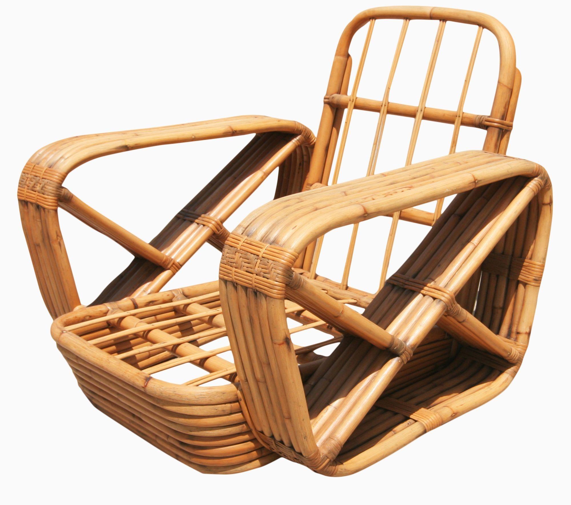Paul T. Frankl 6-Strand Square Pretzel Round-Back Settee and Lounge Chair 7