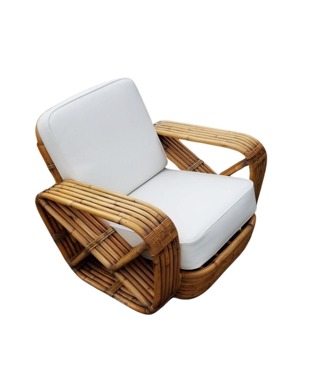 Paul T. Frankl 6-Strand Square Pretzel Round-Back Settee and Lounge Chair 9