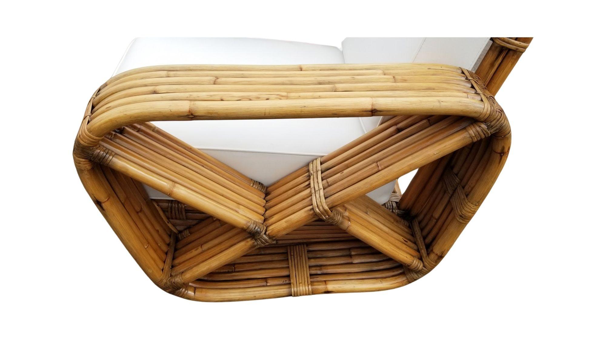 Paul T. Frankl 6-Strand Square Pretzel Round-Back Settee and Lounge Chair 10
