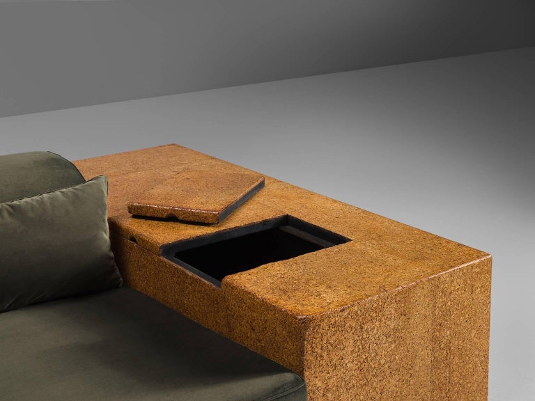 Paul T. Frankl Art Deco Custom Made Cork Sofa, 1930s For Sale at 1stDibs