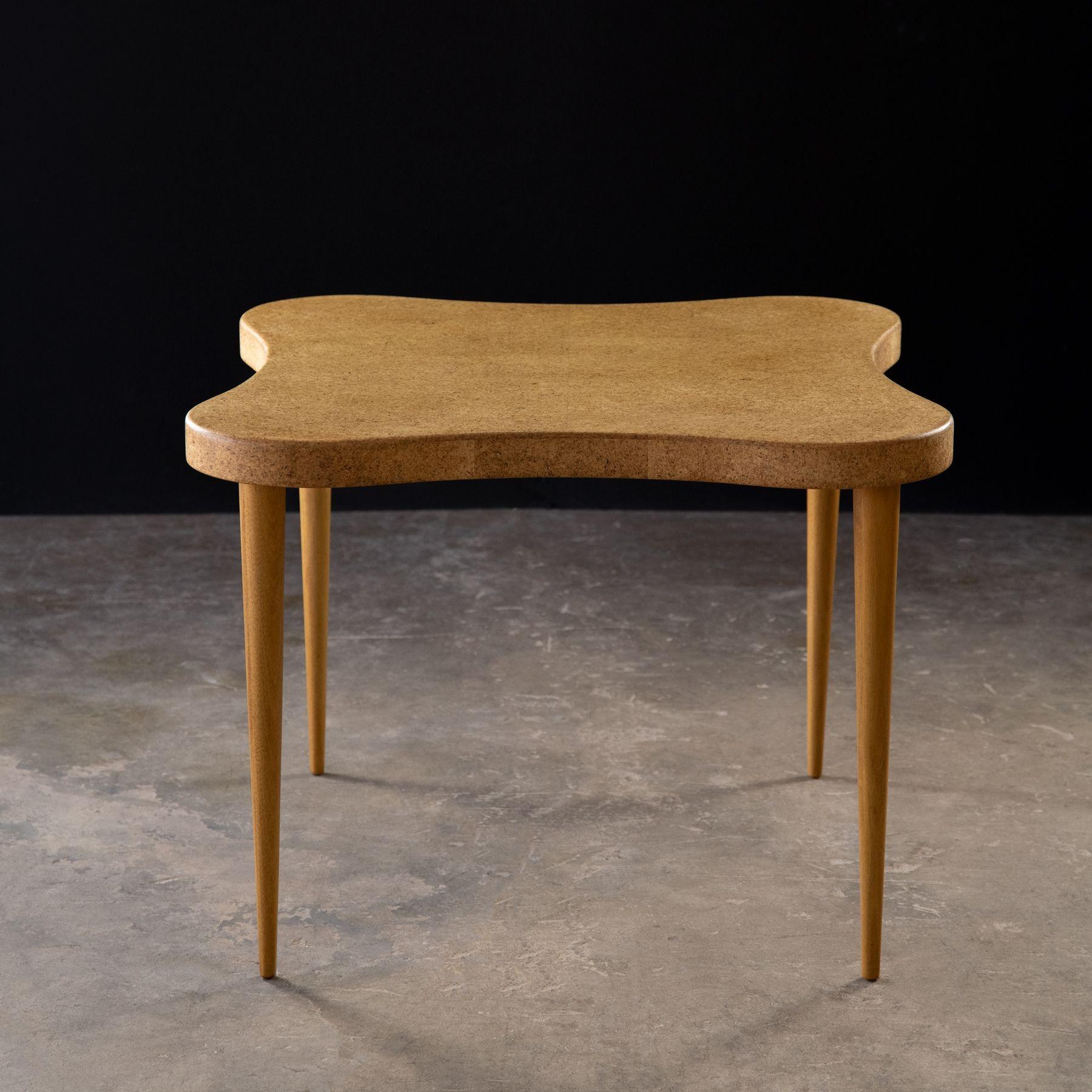 Paul T. Frankl Cloud Dining Table, Cork and Mahogany for Johnson Furniture 1948 In Good Condition In Dallas, TX