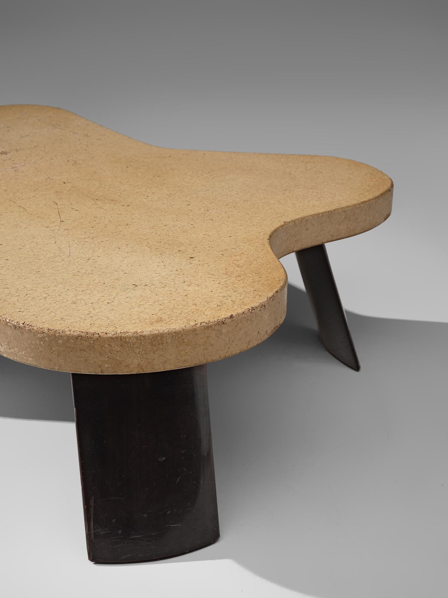 Mid-20th Century Paul T. Frankl Cocktail Table in Cork and Mahogany, United States, circa 1951