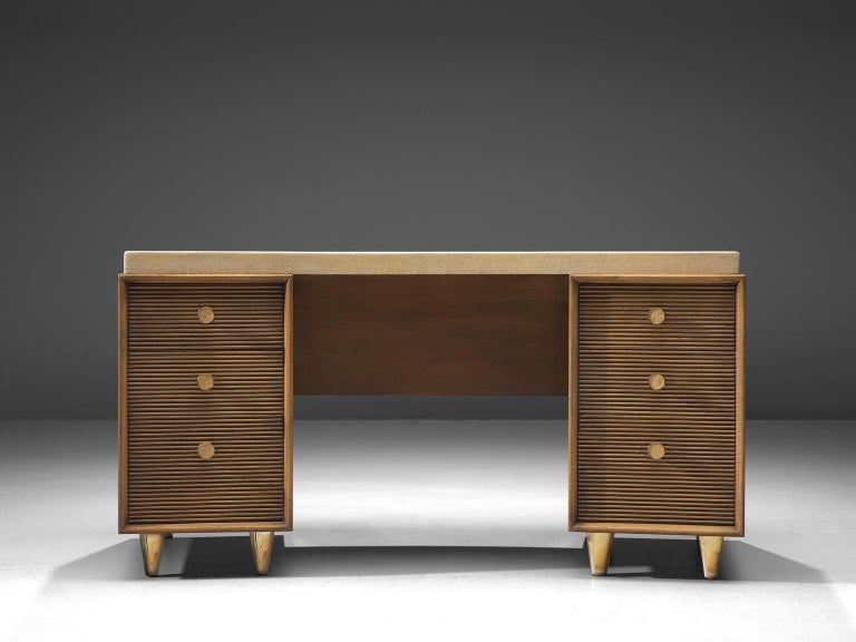 Paul T Frankl Cork Desk For Johnson Furniture Company Circa 1950