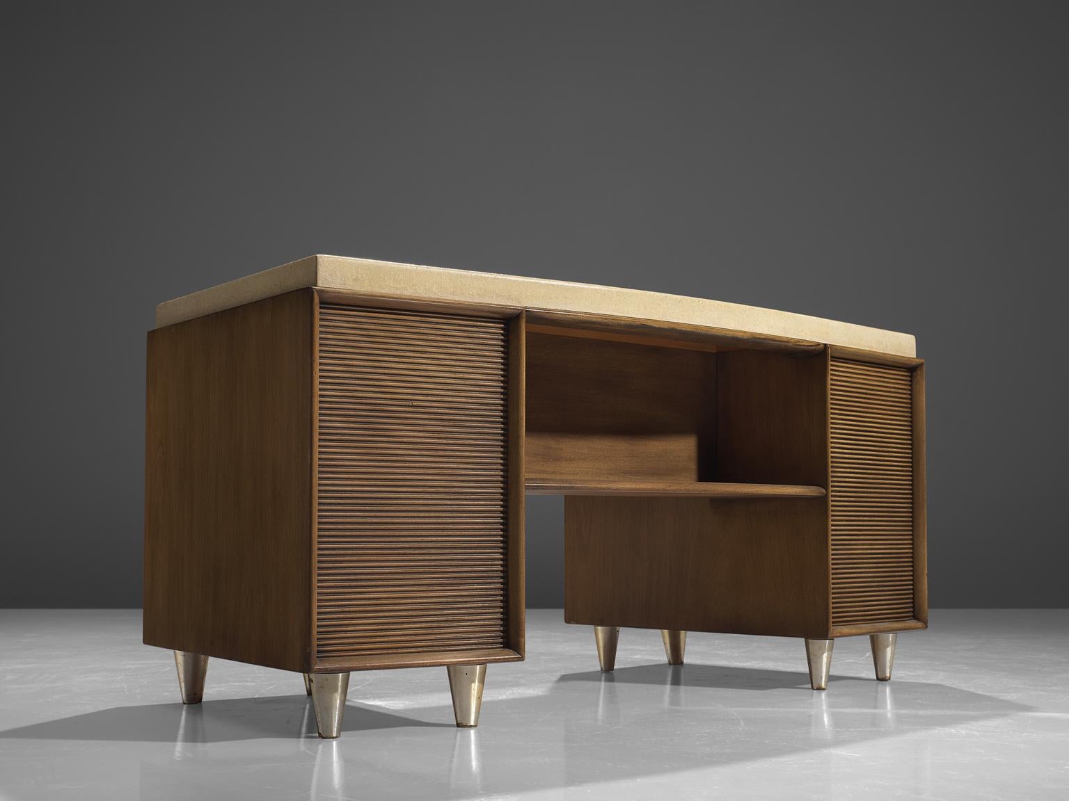 American Paul T. Frankl Cork Desk for Johnson Furniture Company, circa 1950