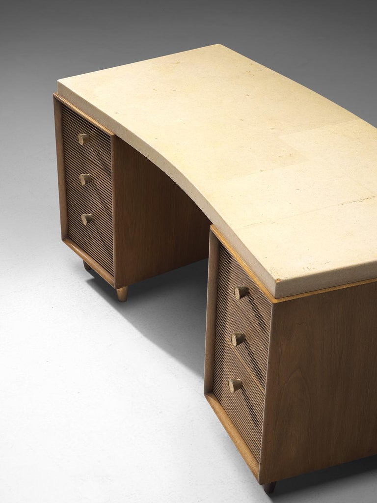 Paul T Frankl Cork Desk For Johnson Furniture Company Circa 1950