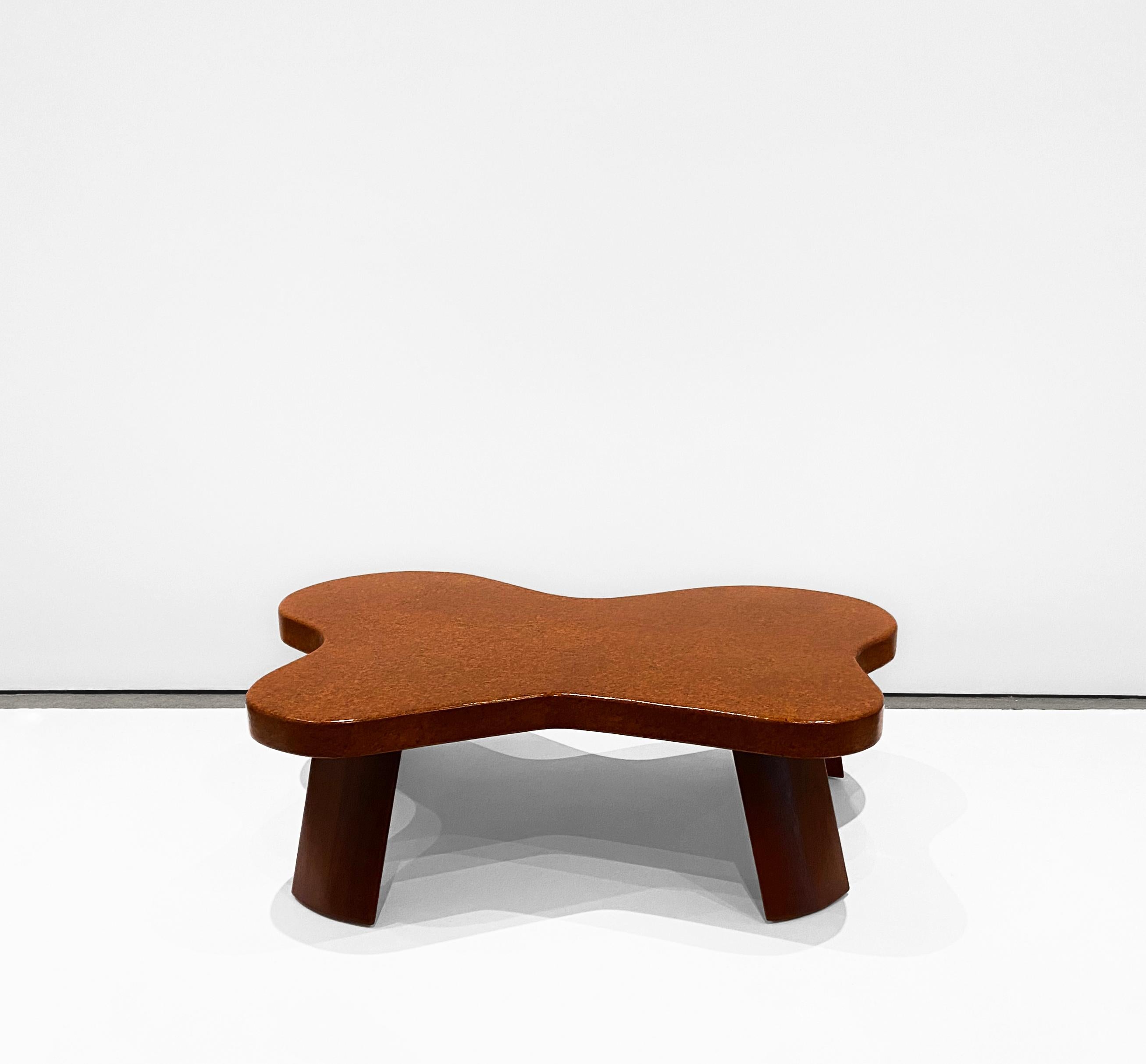 Paul T. Frankl
'Cork' table, Model 5005
Designed for Johnson Furniture Company (Grand Rapids, Michigan)
c. 1950s

Paul Frankl’s cork furniture pieces are among his longest-lasting contributions to American modernism and are highly sought after