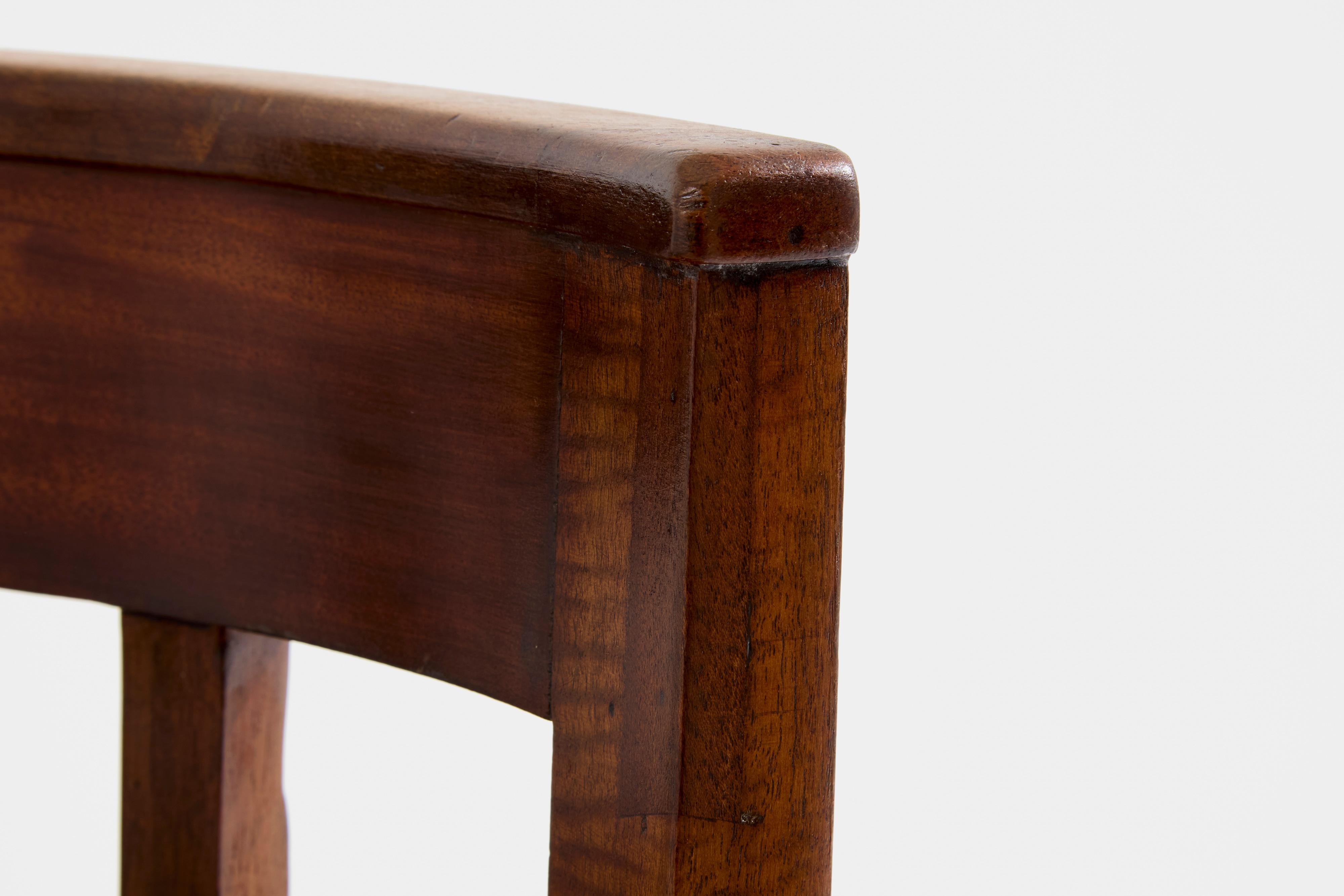 Paul T. Frankl Paar Beistellstühle Curly Walnuss Mohair Samt 1933 im Angebot 7