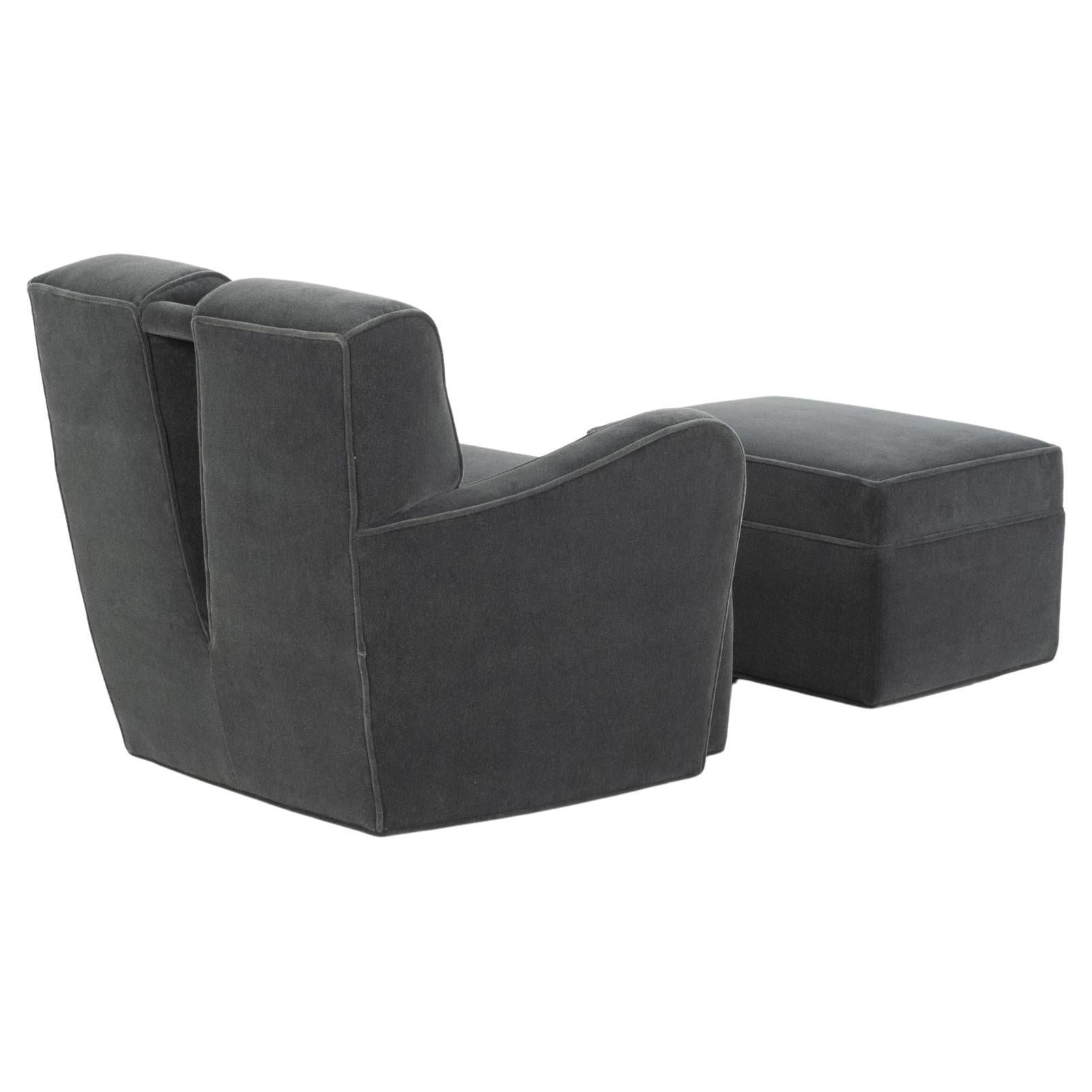 Paul T. Frankl Swivel Lounge Chairs and Ottoman For Sale at 1stDibs costco boucle chair