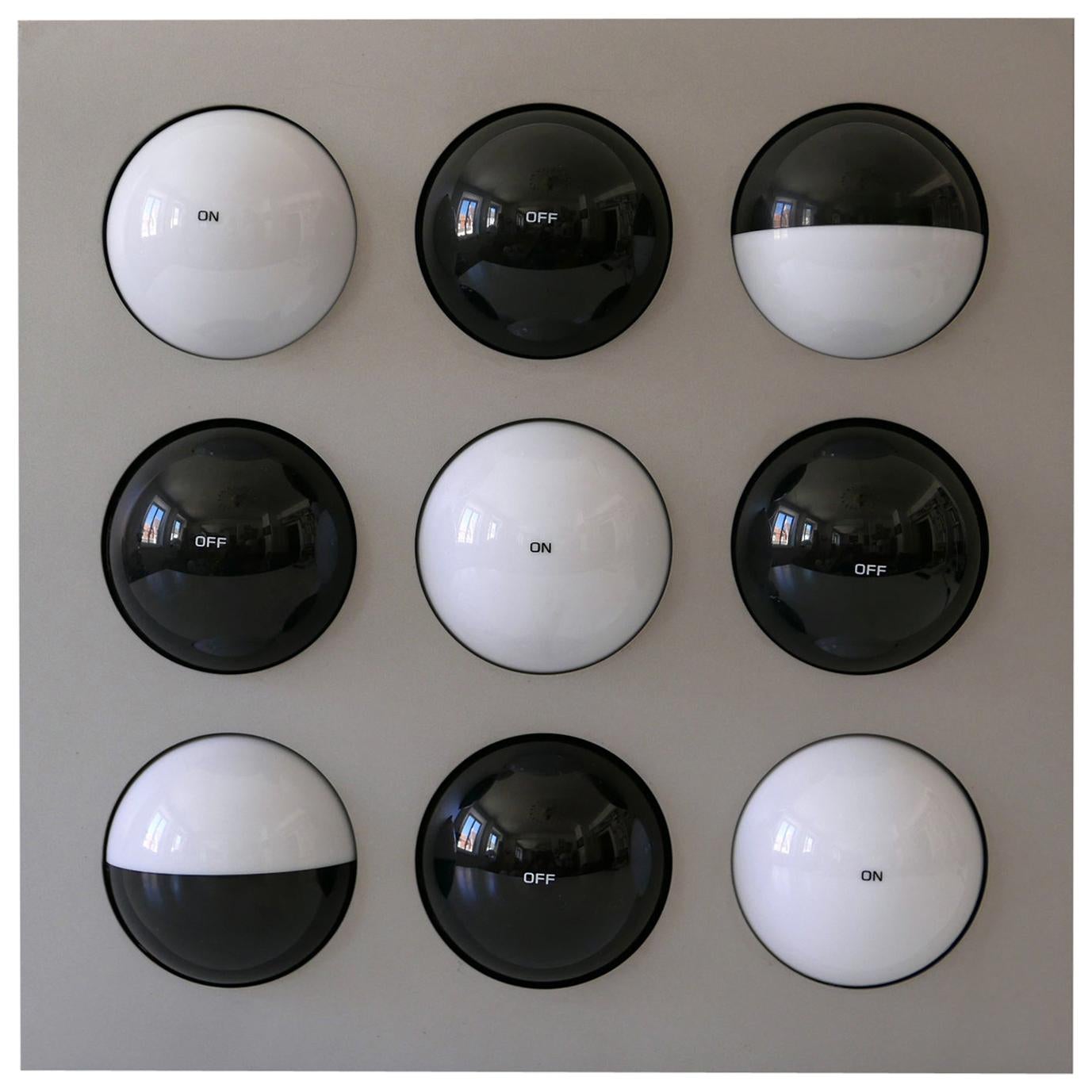 Paul Talman On/Off Light Object or Wall Lamp Fifty Fifty by Interaktives Licht