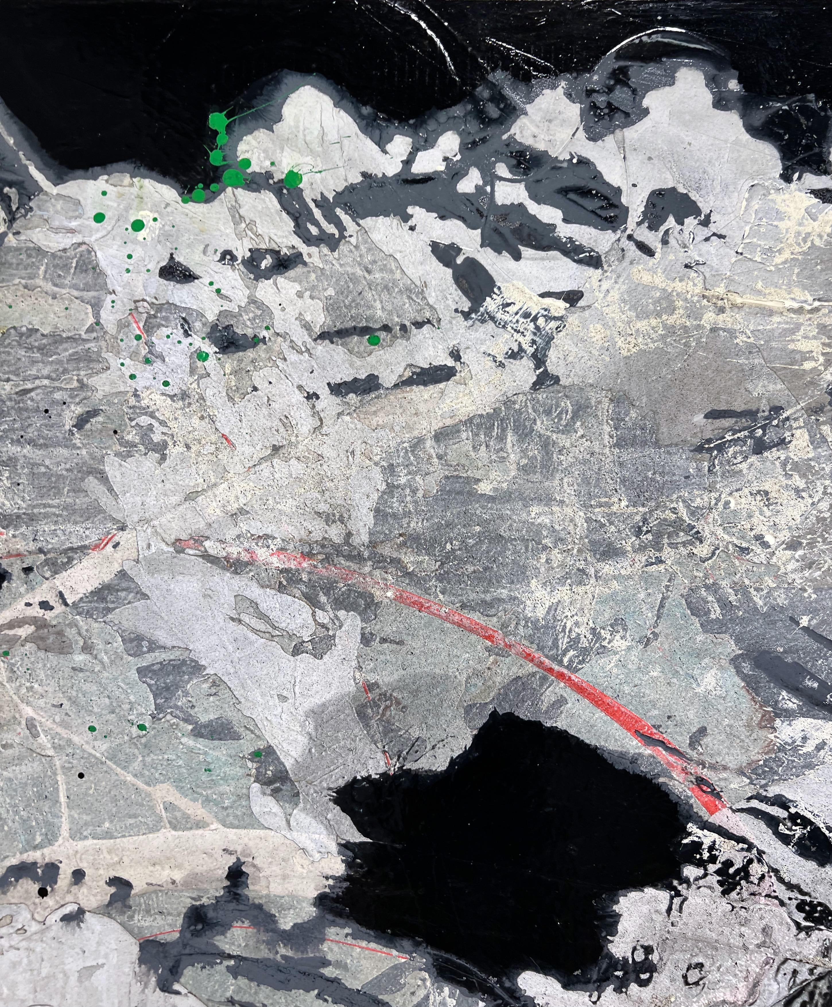 Effortless Flow - Gray Abstract Painting by Paul Tamanian