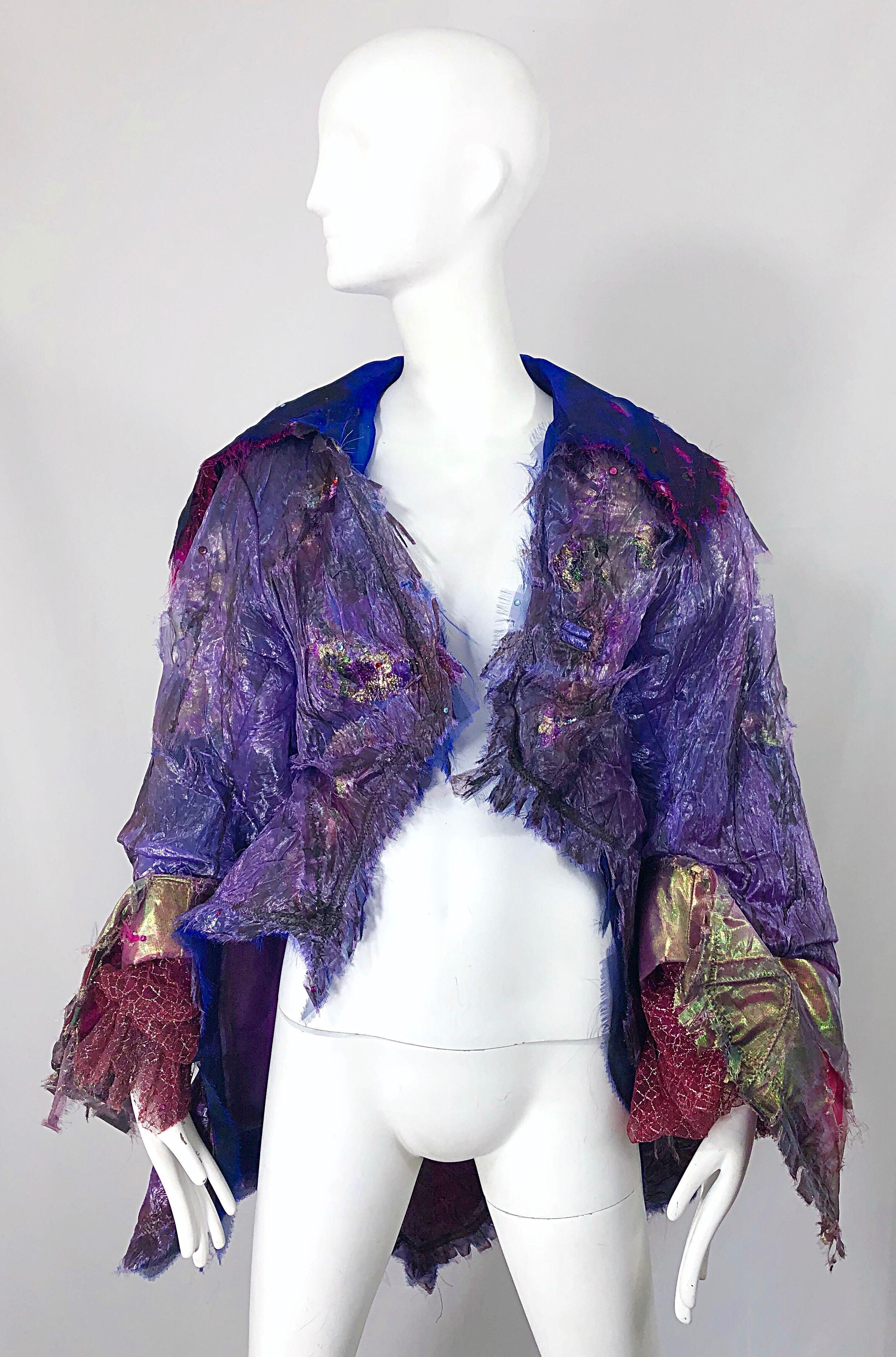 Paul Tazewell Tony Award Winner OOAK Purple Pink Rhinestone Custom Jacket For Sale 5