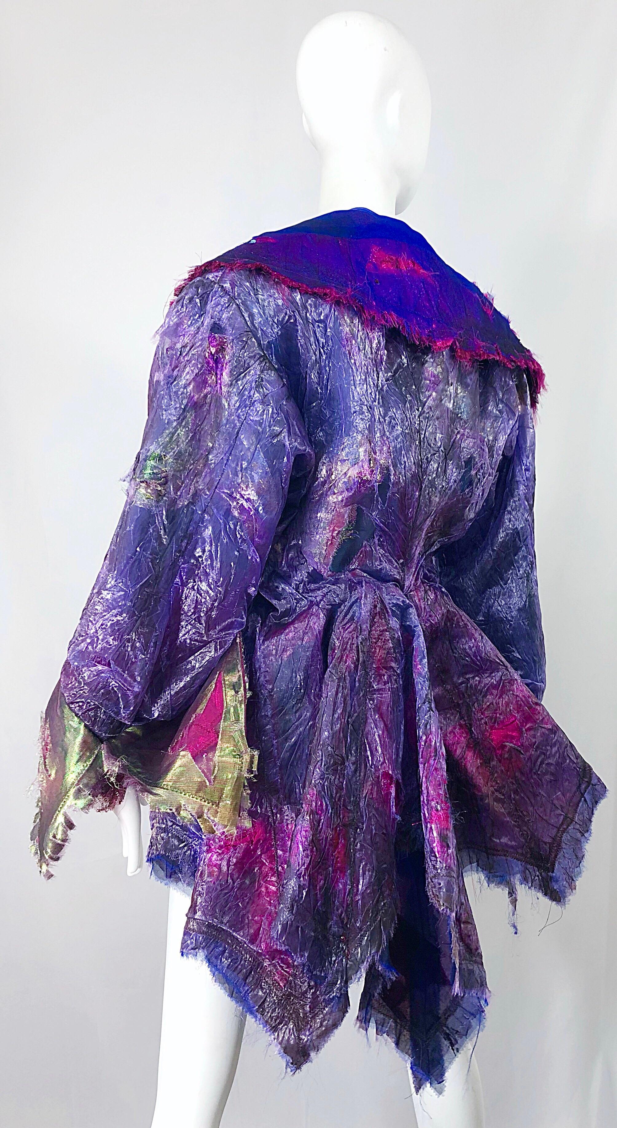 Women's or Men's Paul Tazewell Tony Award Winner OOAK Purple Pink Rhinestone Custom Jacket For Sale